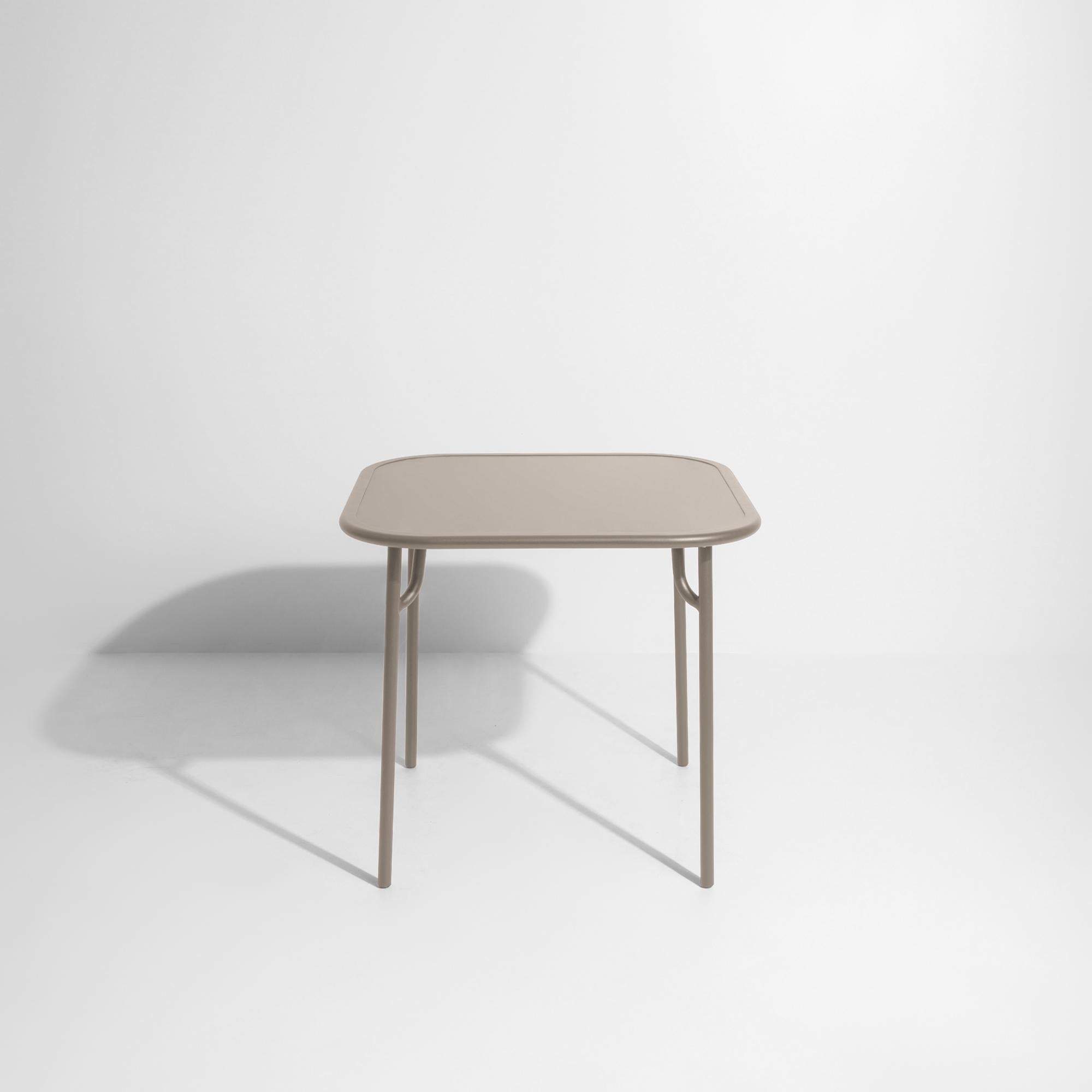 Petite Friture Week-End Plain Square Dining Table in Dune Aluminium by Studio BrichetZiegler, 2017

The week-end collection is a full range of outdoor furniture, in aluminium grained epoxy paint, matt finish, that includes 18 functions and 8