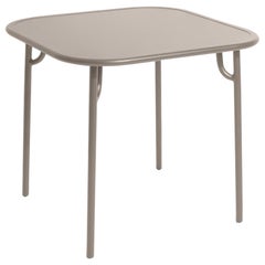 Kleiner, schlichter, quadratischer Friture Week-End-Esstisch aus Dune Aluminium, 2017