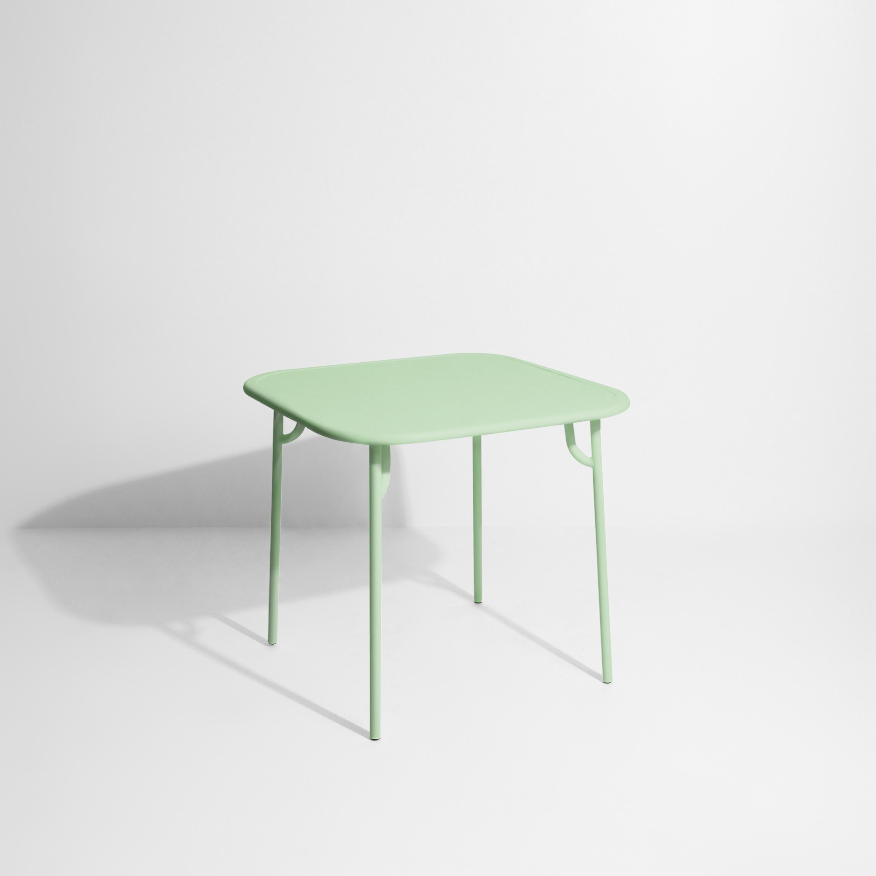 Petite Friture Week-End Plain Square Dining Table in Pastel Green Aluminium by Studio BrichetZiegler, 2017

The week-end collection is a full range of outdoor furniture, in aluminium grained epoxy paint, matt finish, that includes 18 functions and