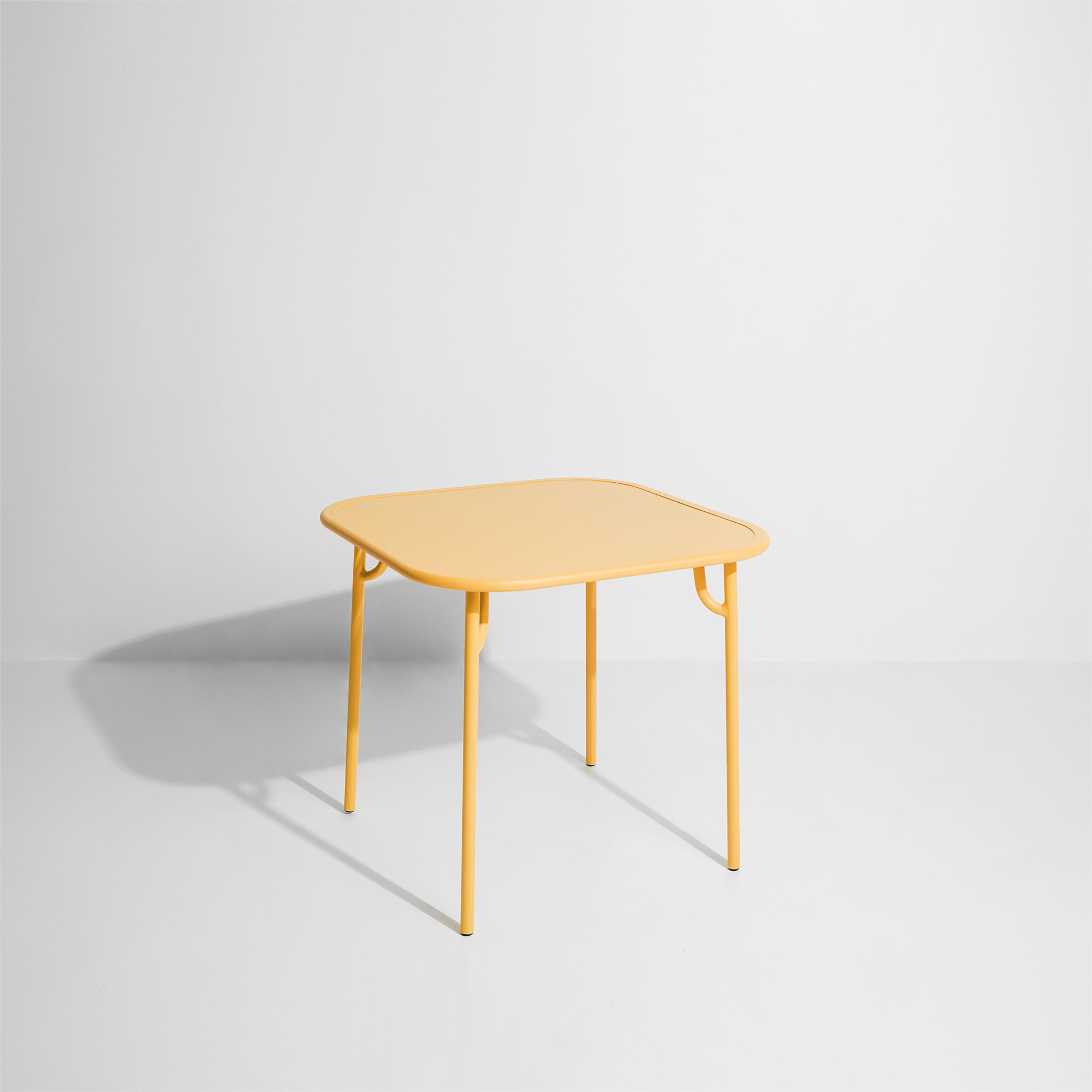 Petite Friture Week-End Plain Square Dining Table in Saffron Aluminium by Studio BrichetZiegler, 2017

The week-end collection is a full range of outdoor furniture, in aluminium grained epoxy paint, matt finish, that includes 18 functions and 8