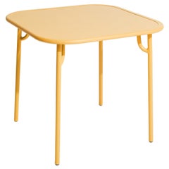 Petite Friture Week-End Plain Square Dining Table in Saffron Aluminium, 2017