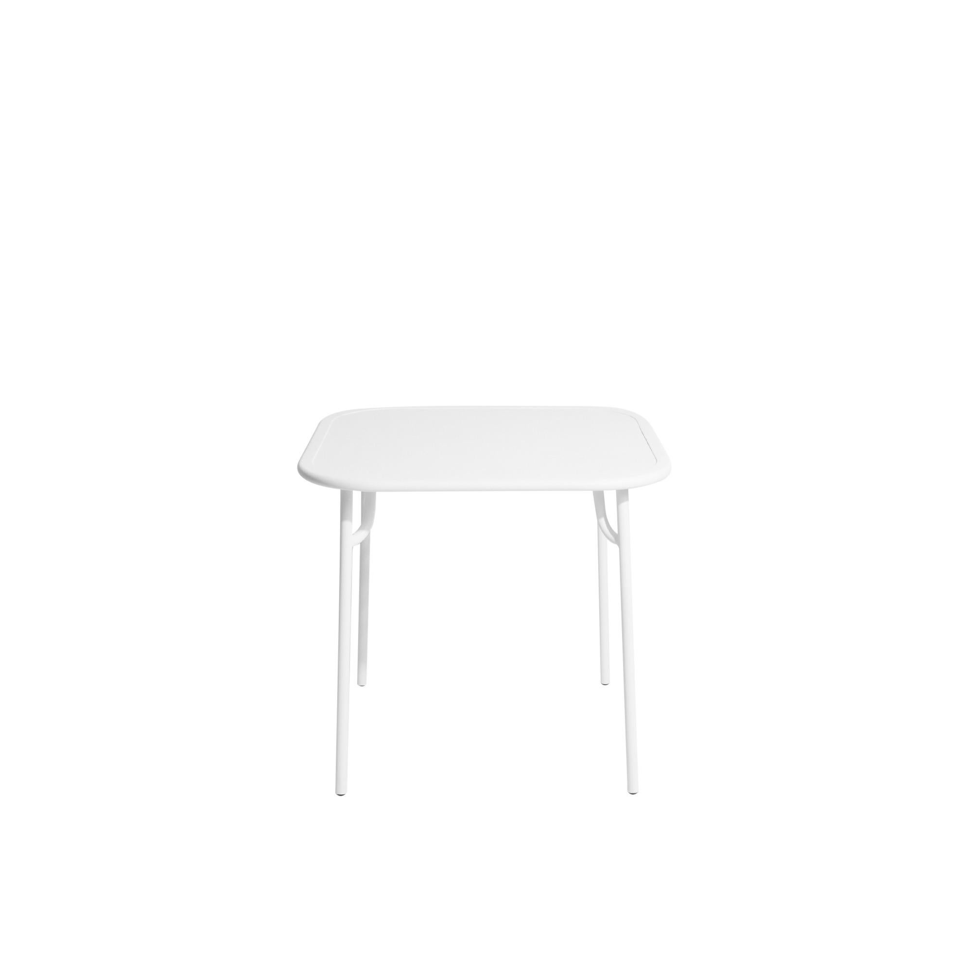 Petite Friture Week-End Plain Square Dining Table in White Aluminium by Studio BrichetZiegler, 2017

The week-end collection is a full range of outdoor furniture, in aluminium grained epoxy paint, matt finish, that includes 18 functions and 8