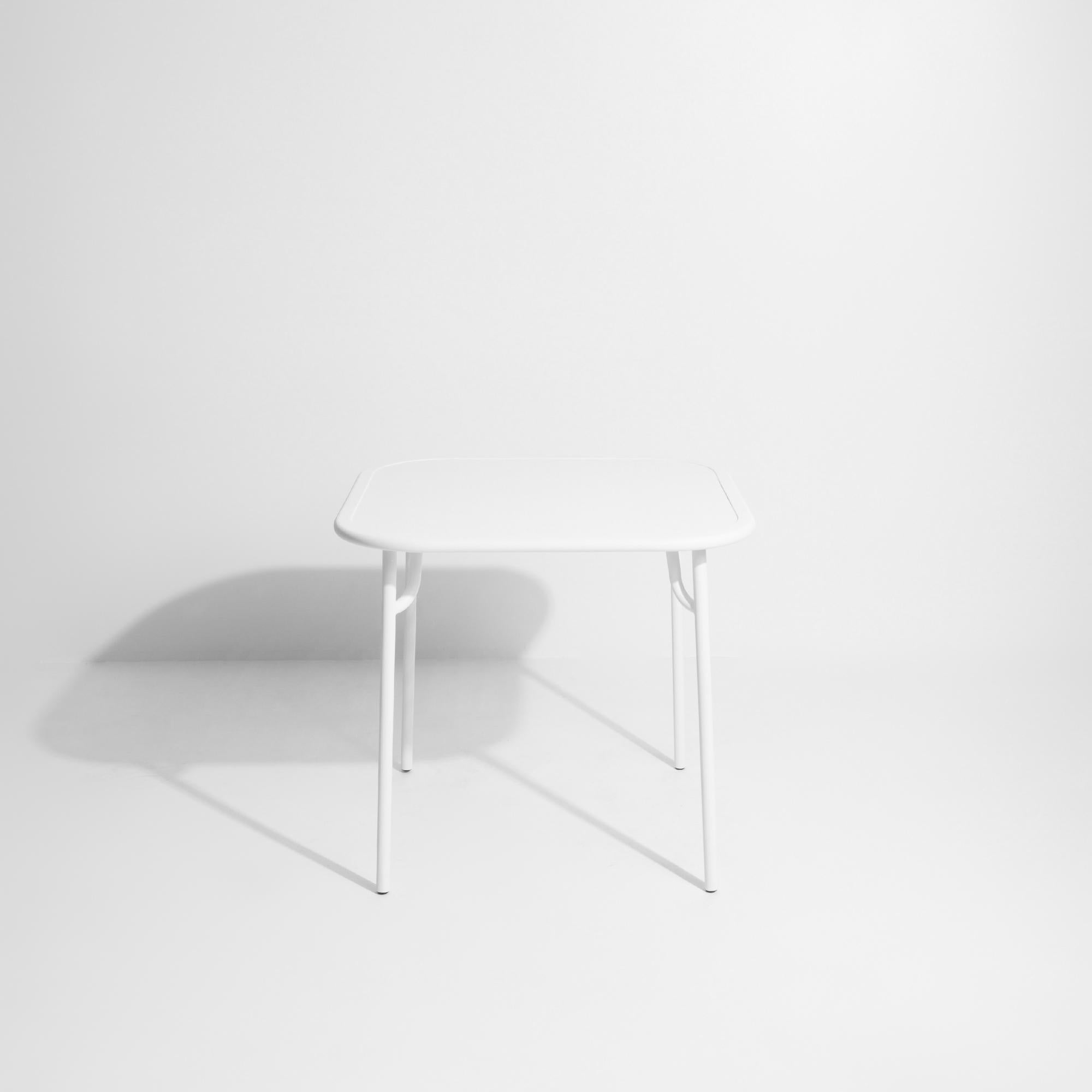 Petite Friture Week-End Plain Square Dining Table in White Aluminium, 2017 In New Condition For Sale In Brooklyn, NY