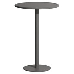 Petite Friture Week-End Round High Table in Anthracite Aluminium, 2017