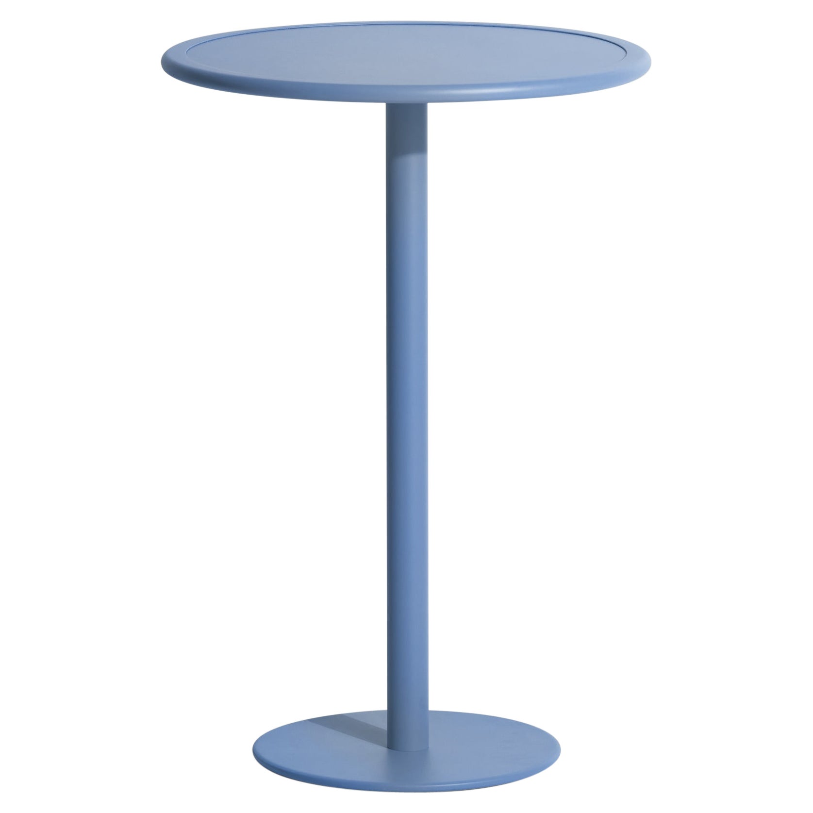 Tavolo alto rotondo Petite Friture in alluminio blu azzurro, 2017