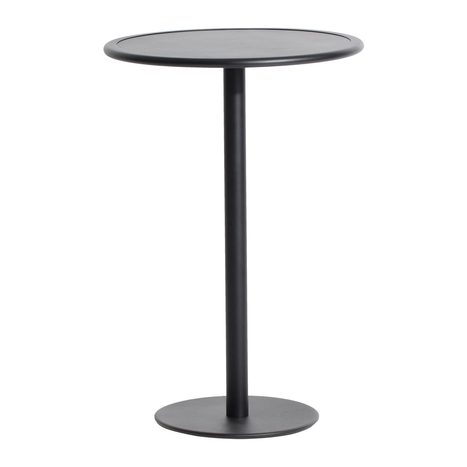Tavolo alto rotondo Petite Friture Week-End in alluminio nero, 2017