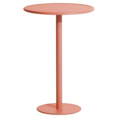 Petite Friture Week-End Round High Table in Coral Aluminium, 2017