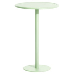 Petite Friture Week-End Round High Table in Pastel Green Aluminium, 2017