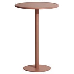 Petite Friture Week-End Round High Table in Terracotta Aluminium, 2017