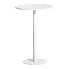 Petite Friture Week-End Round High Table in White Aluminium, 2017