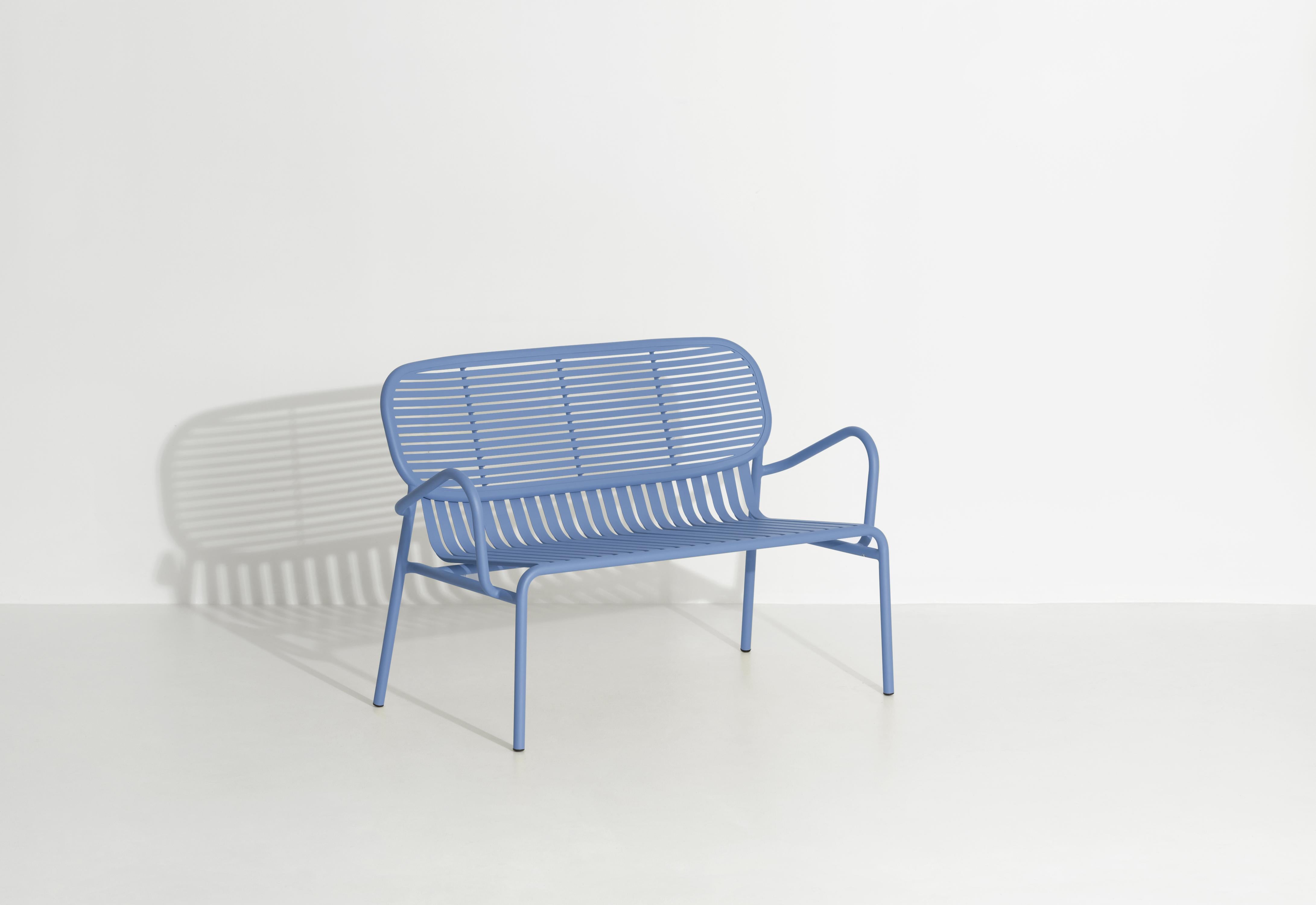 Petite Friture Week-End Sofa in Azur Blue Aluminium by Studio BrichetZiegler, 2017

The week-end collection is a full range of outdoor furniture, in aluminium grained epoxy paint, matt finish, that includes 18 functions and 8 colours for the