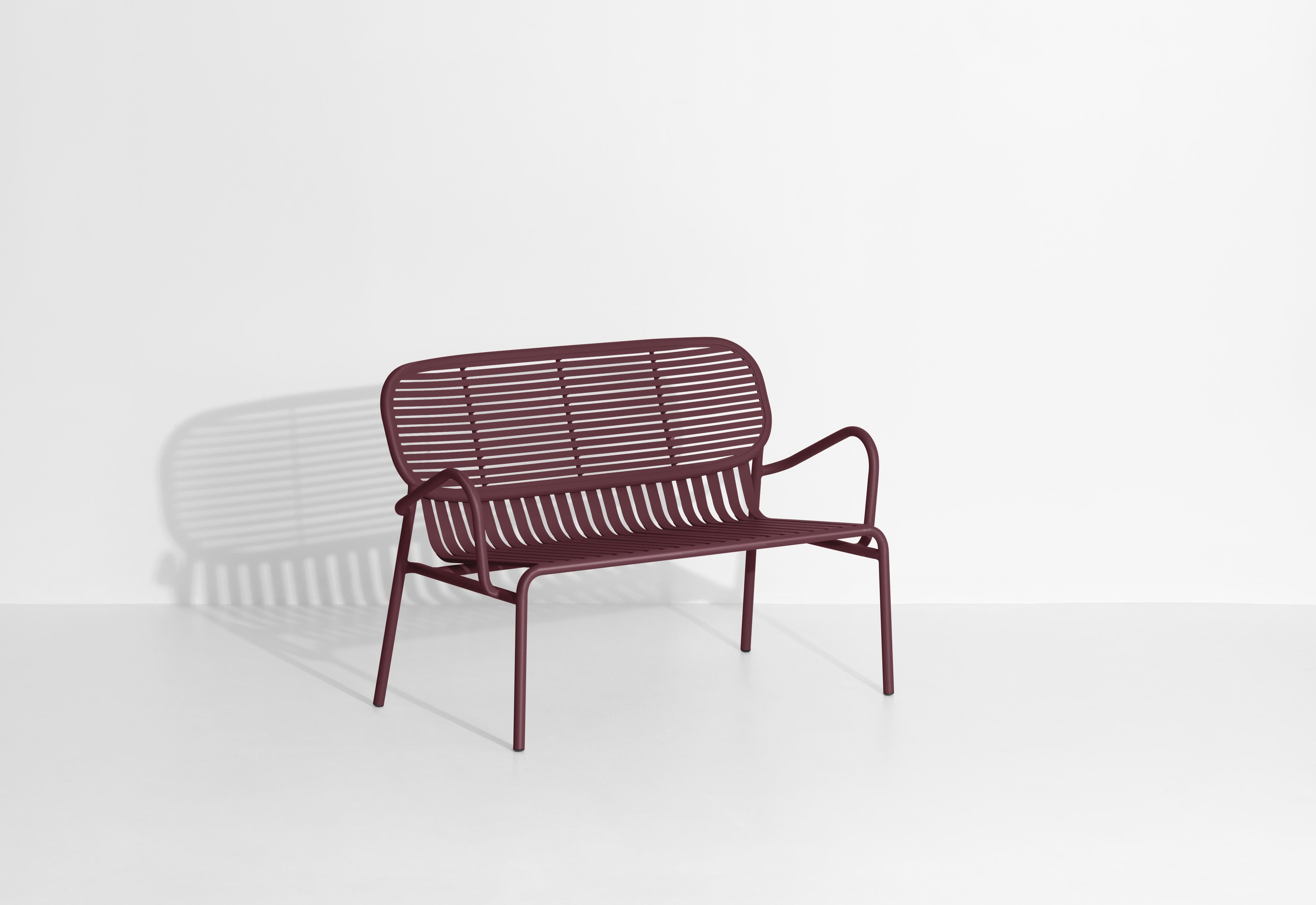 Petite Friture Week-End Sofa in Burgundy Aluminium by Studio BrichetZiegler In New Condition For Sale In Brooklyn, NY