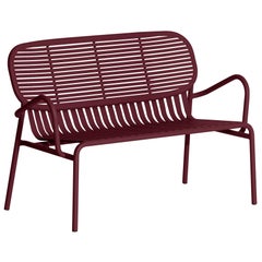 Kleines Friture Week-End-Sofa aus burgunderrotem Aluminium von Studio BrichetZiegler