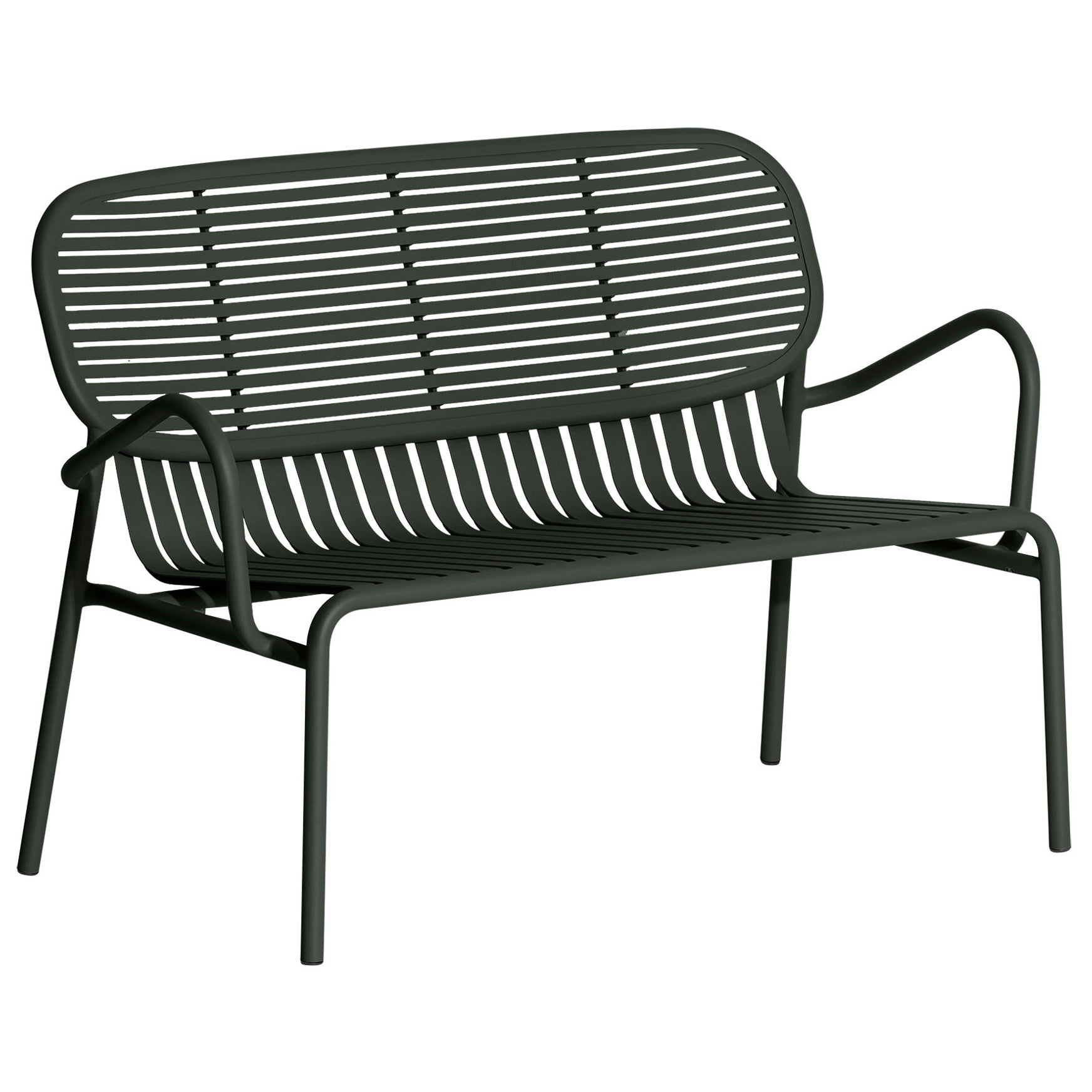 Kleines Friture Week-End-Sofa aus Glas und grünem Aluminium von Studio BrichetZiegler