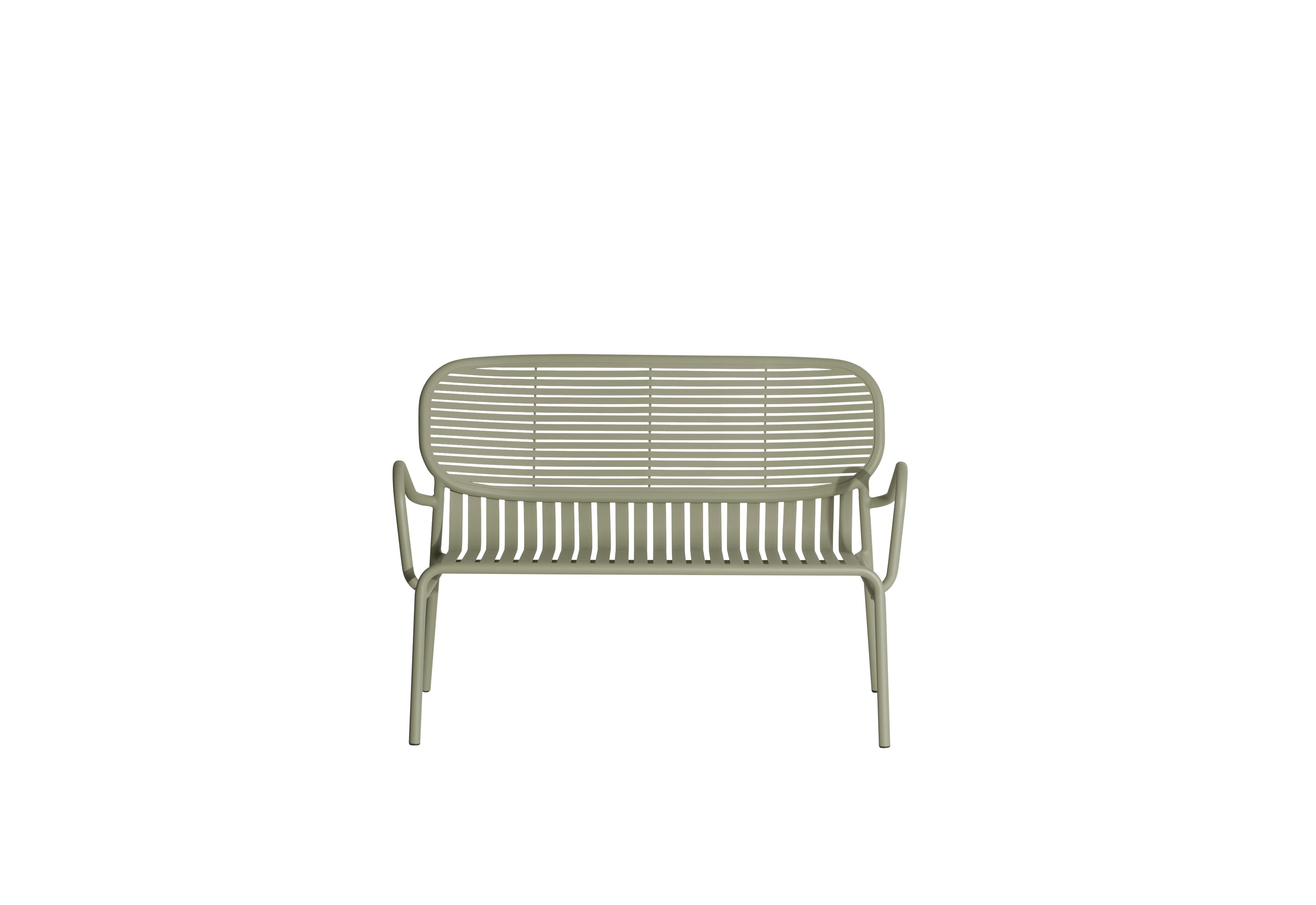 Petite Friture Week-End Sofa in Jade Green Aluminium by Studio BrichetZiegler, 2017

The week-end collection is a full range of outdoor furniture, in aluminium grained epoxy paint, matt finish, that includes 18 functions and 8 colours for the