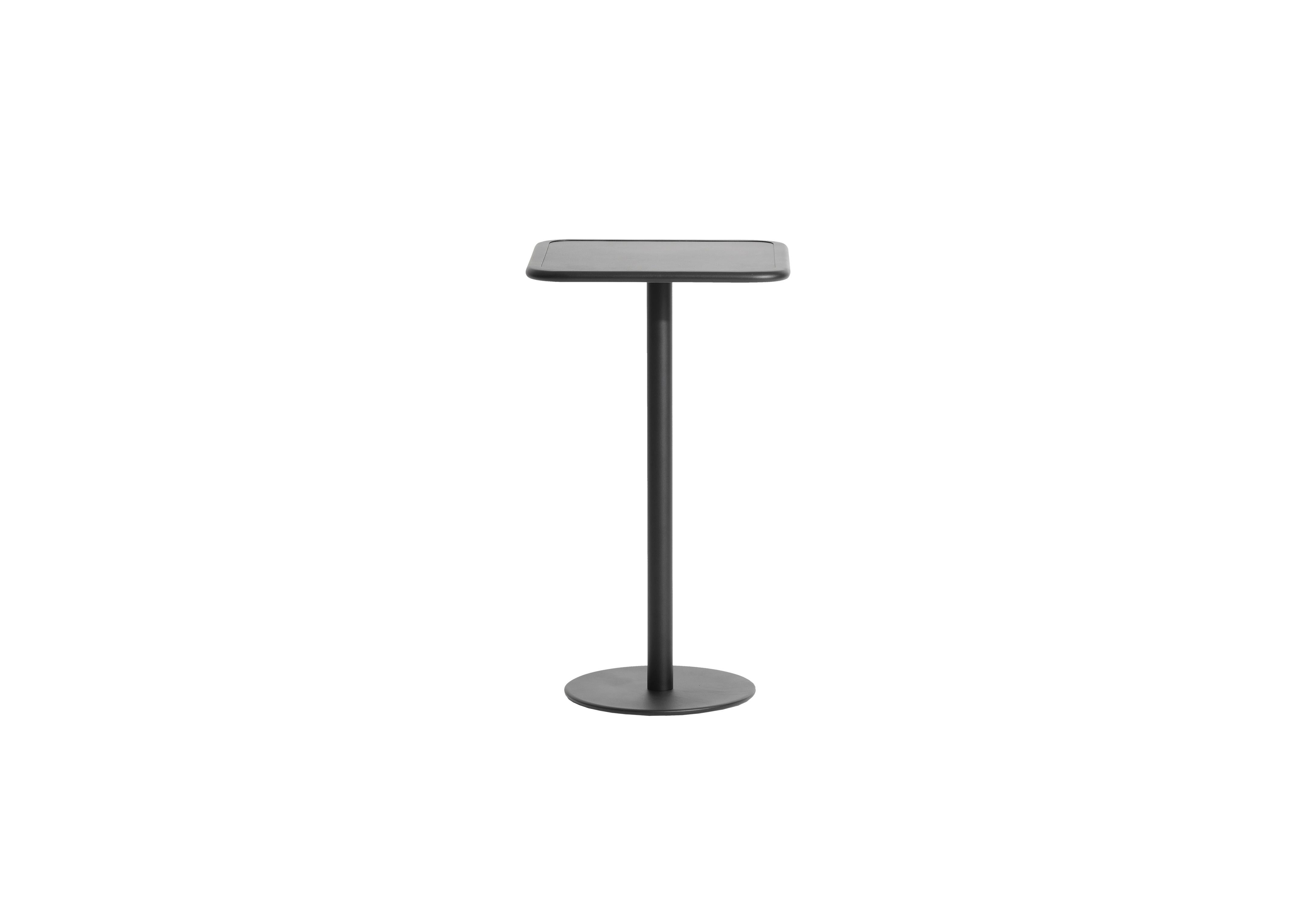 Petite Friture Week-End Square High Table in Black Aluminium by Studio BrichetZiegler, 2017

The week-end collection is a full range of outdoor furniture, in aluminium grained epoxy paint, matt finish, that includes 18 functions and 8 colours for