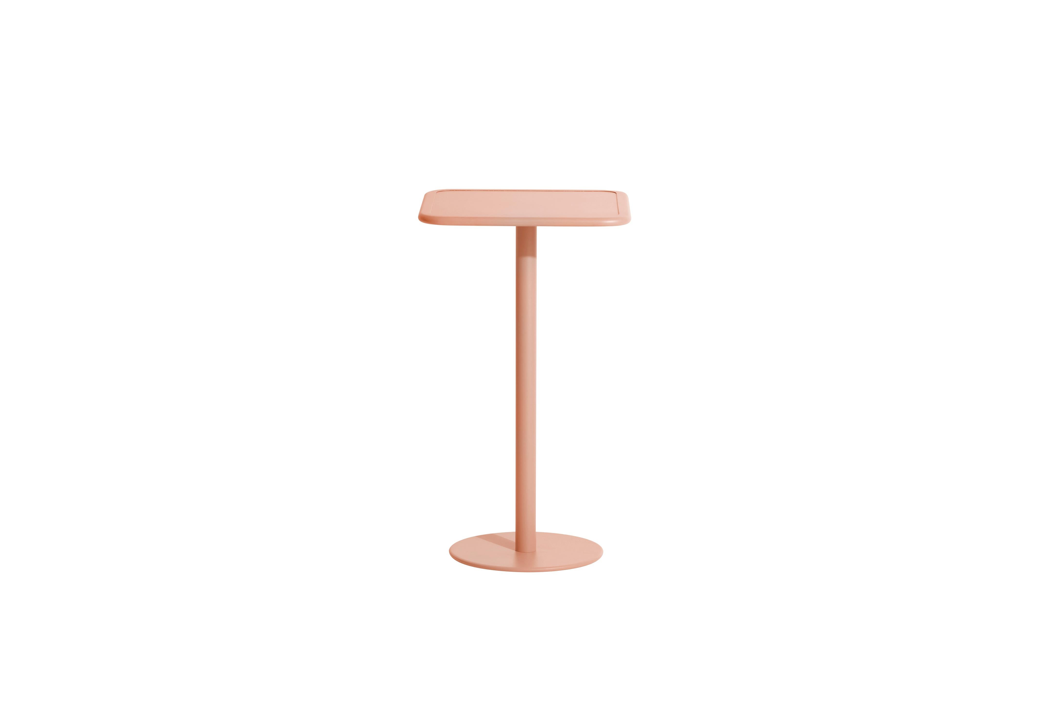 Petite Friture Week-End Square High Table in Blush Aluminium by Studio BrichetZiegler, 2017

The week-end collection is a full range of outdoor furniture, in aluminium grained epoxy paint, matt finish, that includes 18 functions and 8 colours for