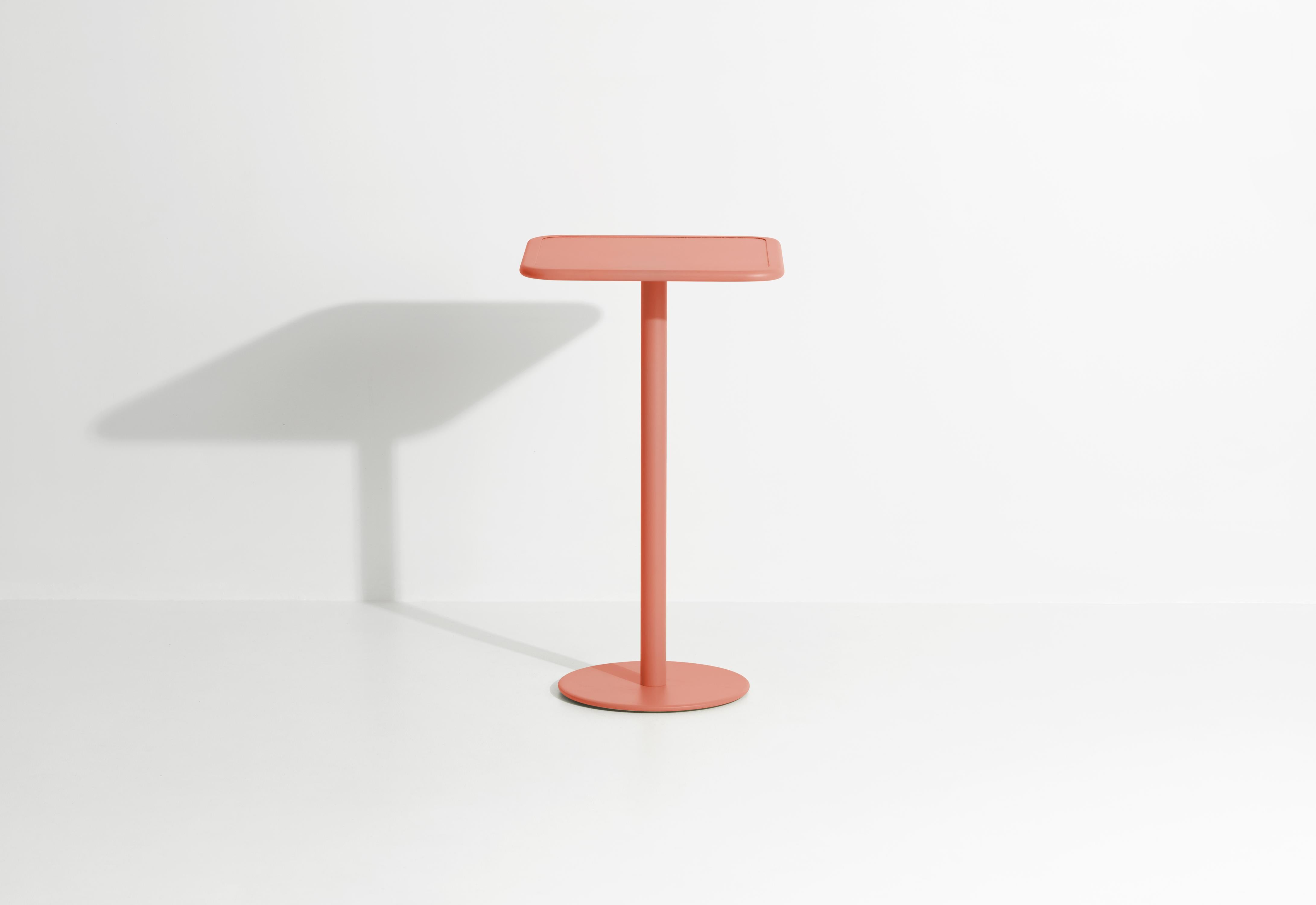 Petite Friture Week-End Square High Table in Coral Aluminium by Studio BrichetZiegler, 2017

The week-end collection is a full range of outdoor furniture, in aluminium grained epoxy paint, matt finish, that includes 18 functions and 8 colours for