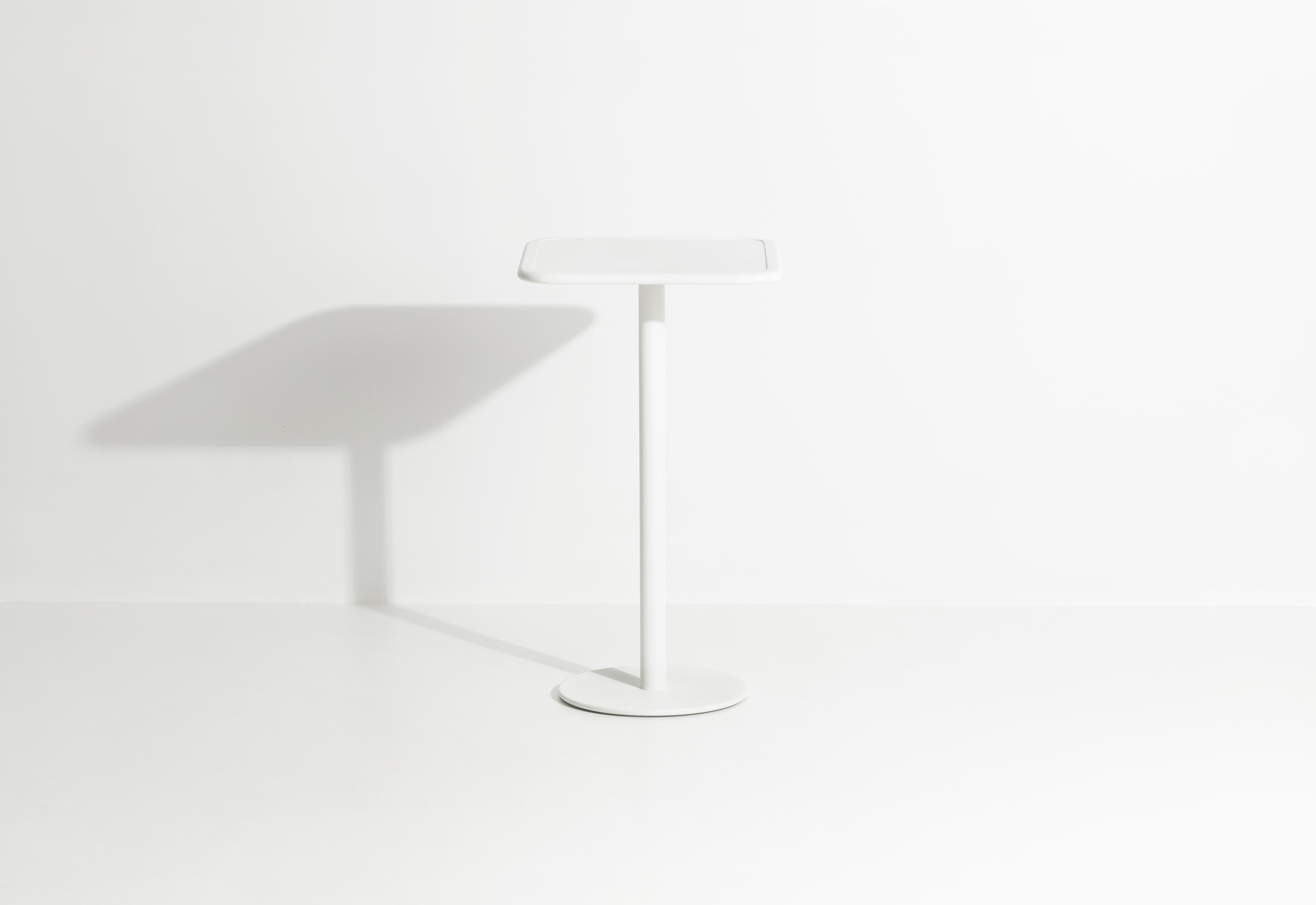 Petite Friture Week-End Square High Table in White Aluminium, 2017 In New Condition For Sale In Brooklyn, NY