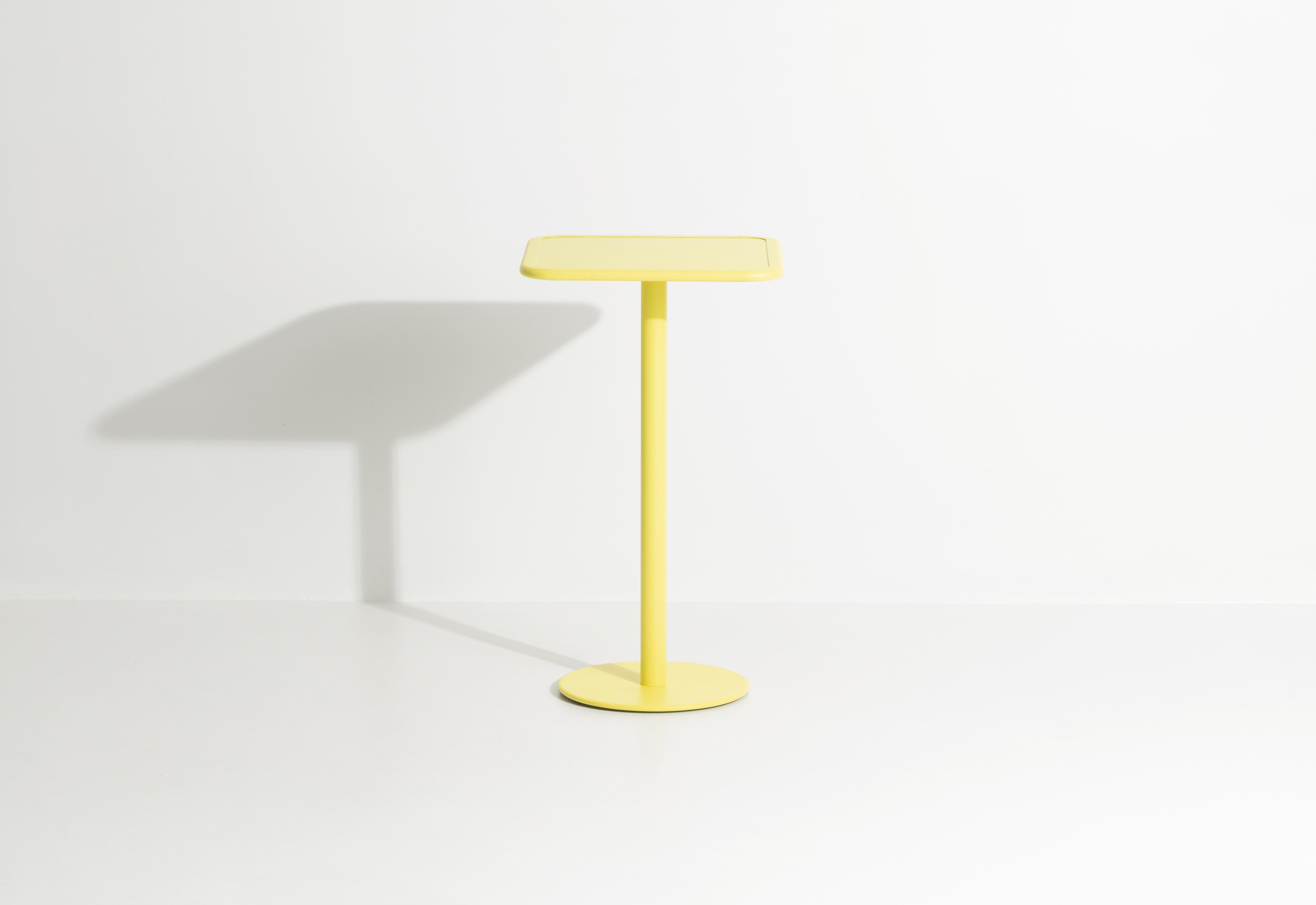 Petite Friture Week-End Square High Table in Yellow Aluminium, 2017 In New Condition For Sale In Brooklyn, NY