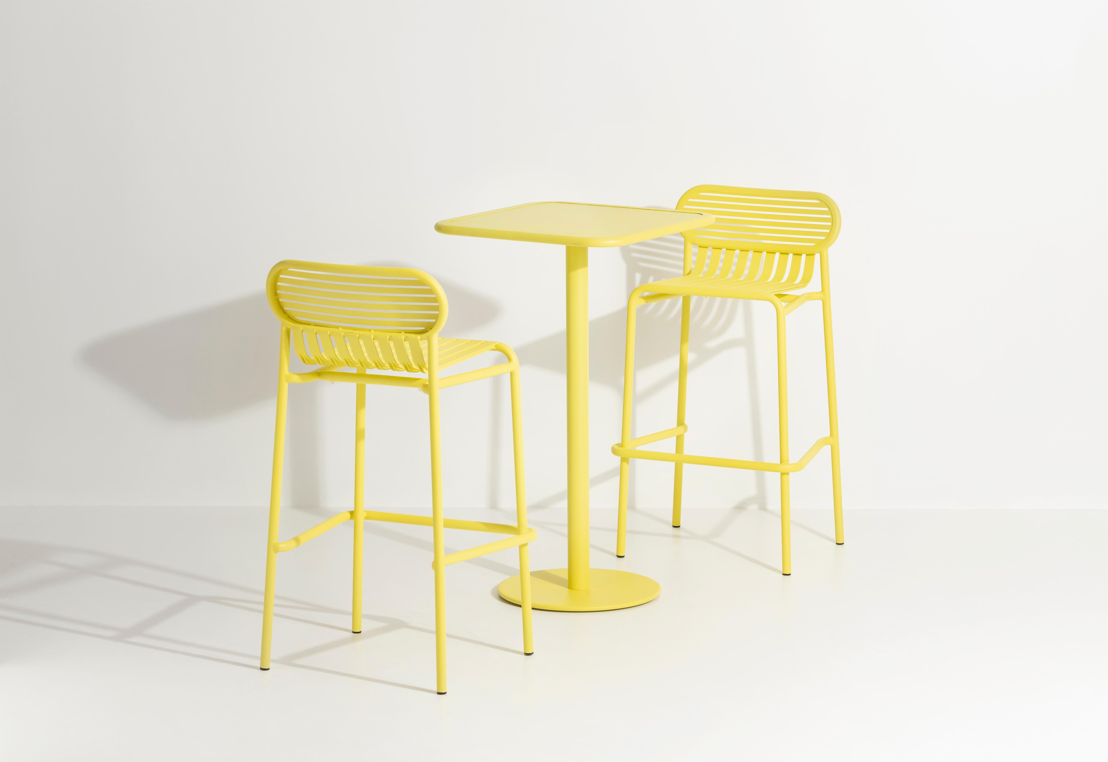 Contemporary Petite Friture Week-End Square High Table in Yellow Aluminium, 2017 For Sale