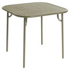 PETITE FRITURE Week-end, Square Table with Slats, Jade Green, Brichet-ziegler