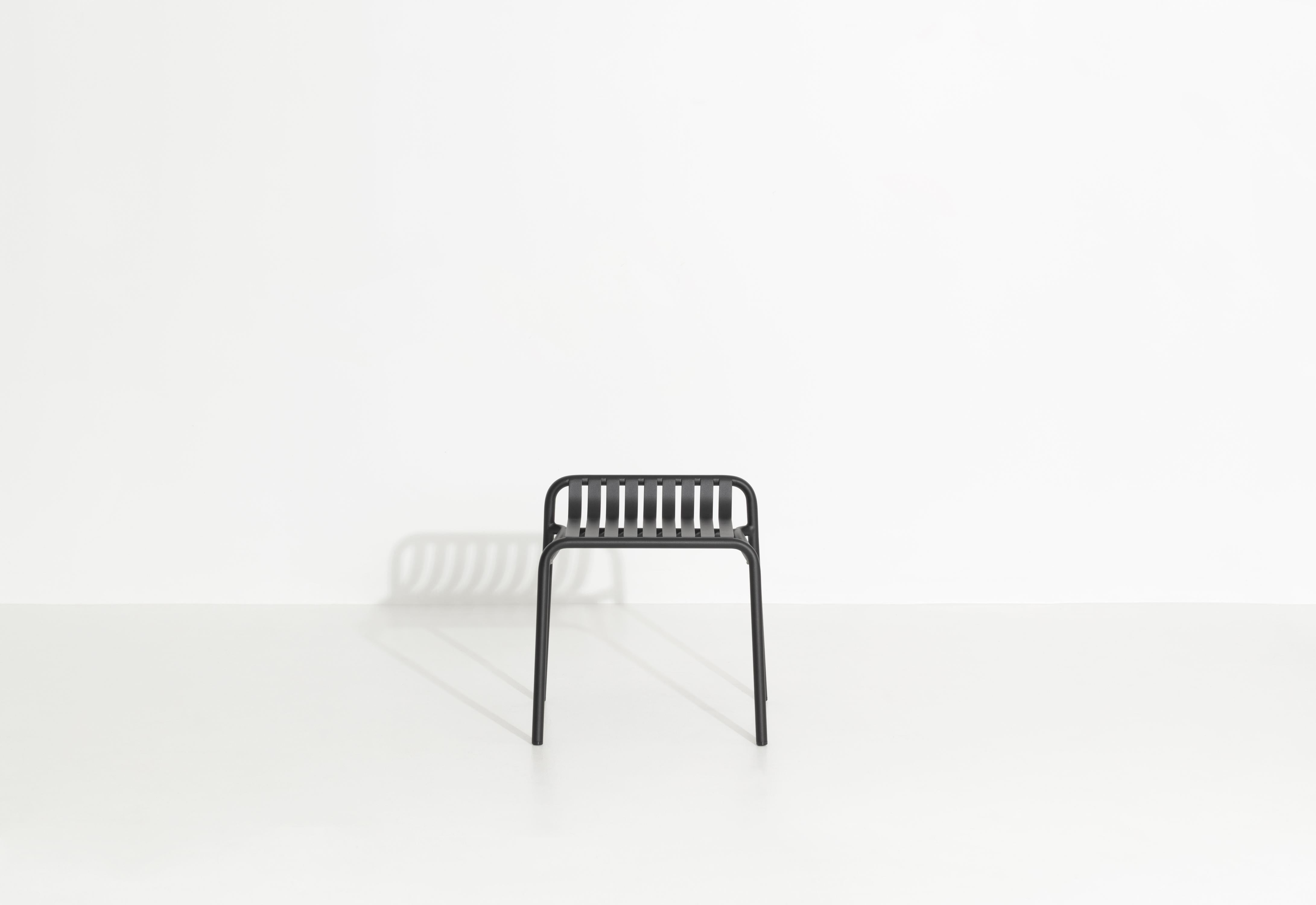 Chinese Petite Friture Week-End Stool in Black Aluminium by Studio BrichetZiegler For Sale