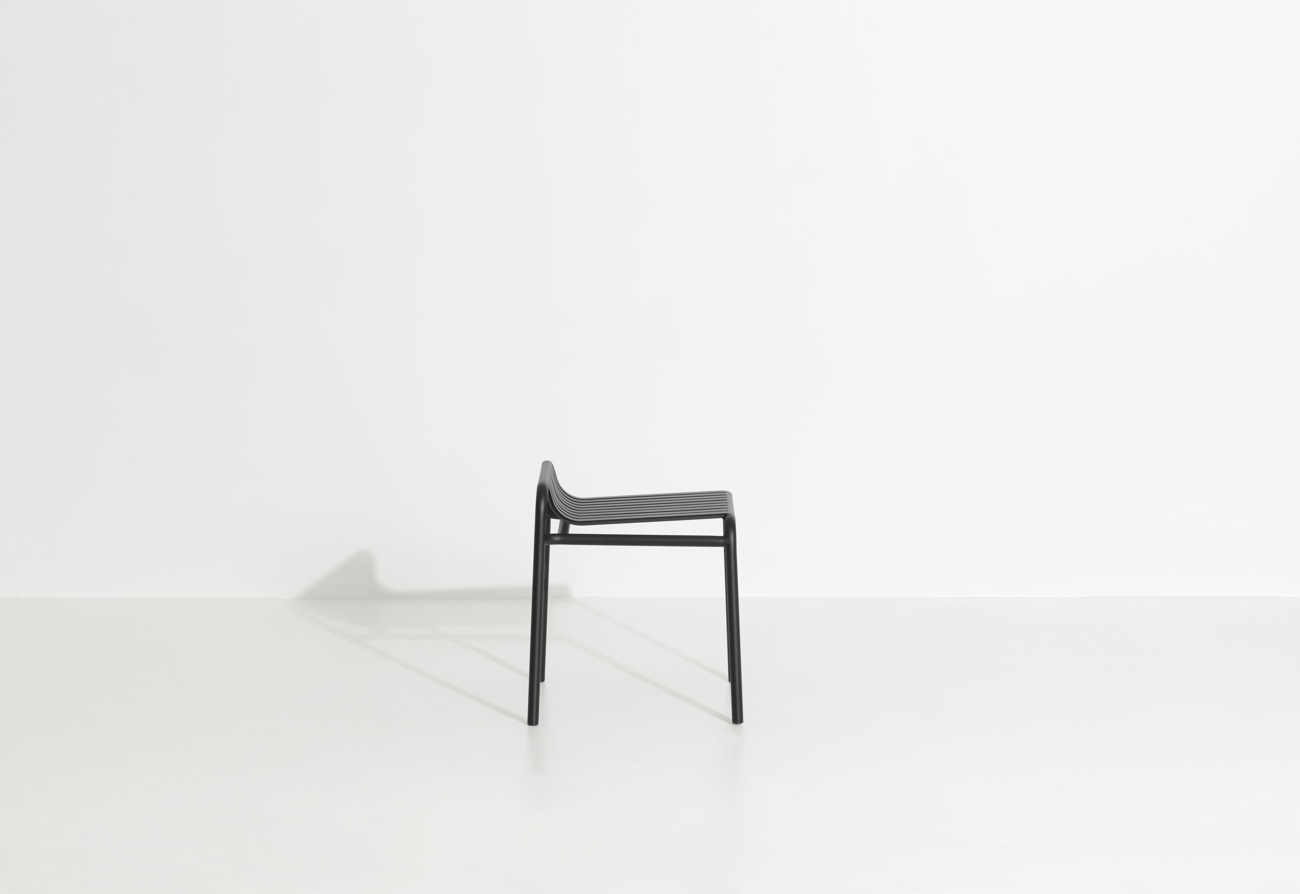 Contemporary Petite Friture Week-End Stool in Black Aluminium by Studio BrichetZiegler For Sale