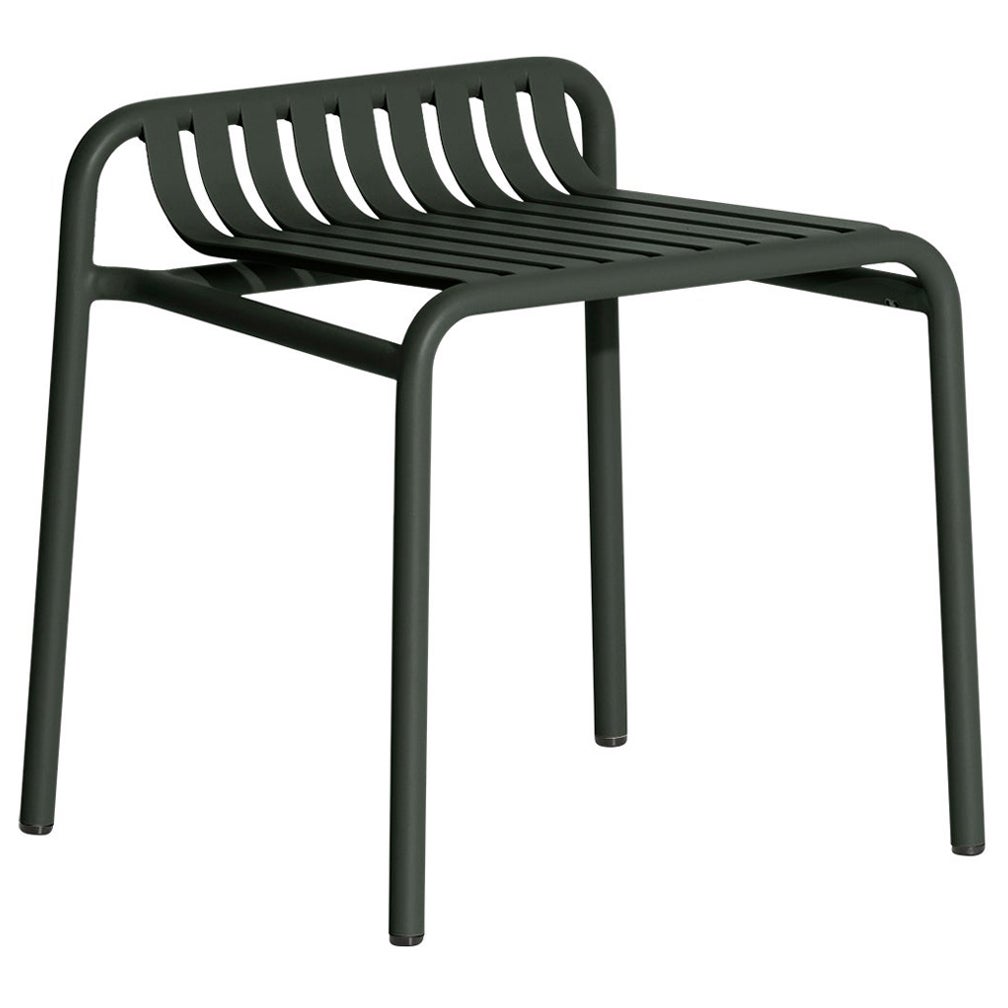 Kleiner Friture Week-End-Hocker aus Glas und grünem Aluminium von Studio BrichetZiegler