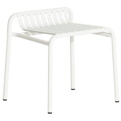 Petit tabouret de la semaine Friture en aluminium blanc par Studio BrichetZiegler