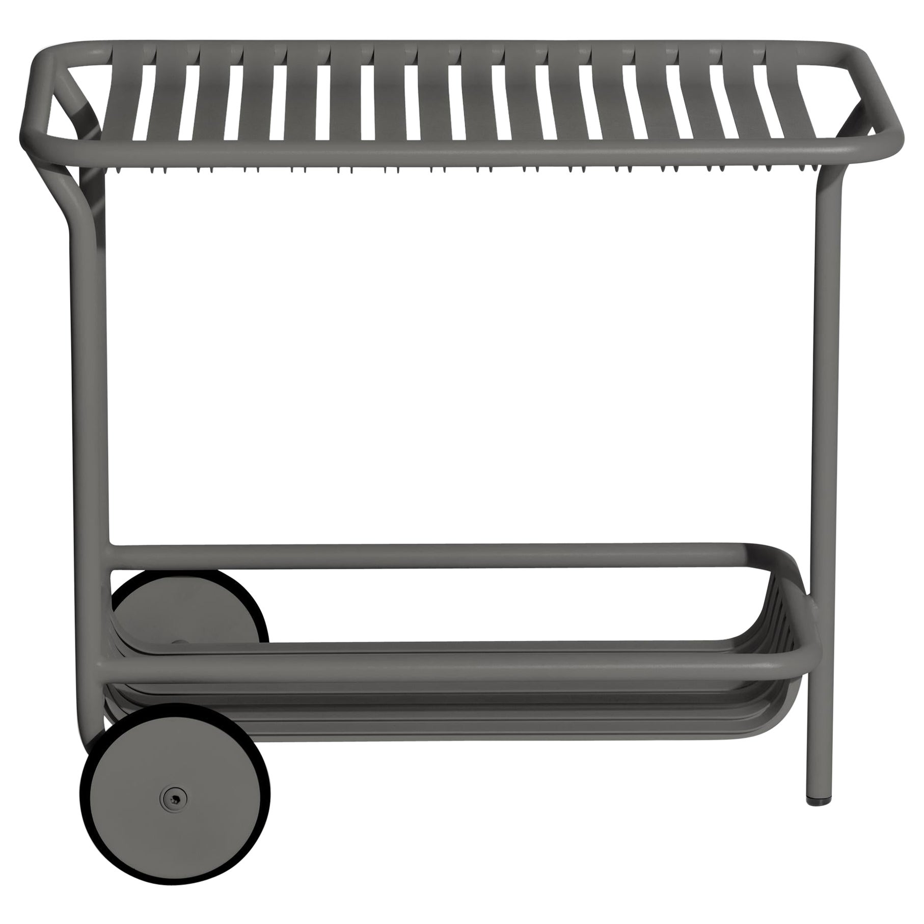 Kleiner Friture Week-End-Wagenwagen aus anthrazitfarbenem Aluminium von Studio BrichetZiegler