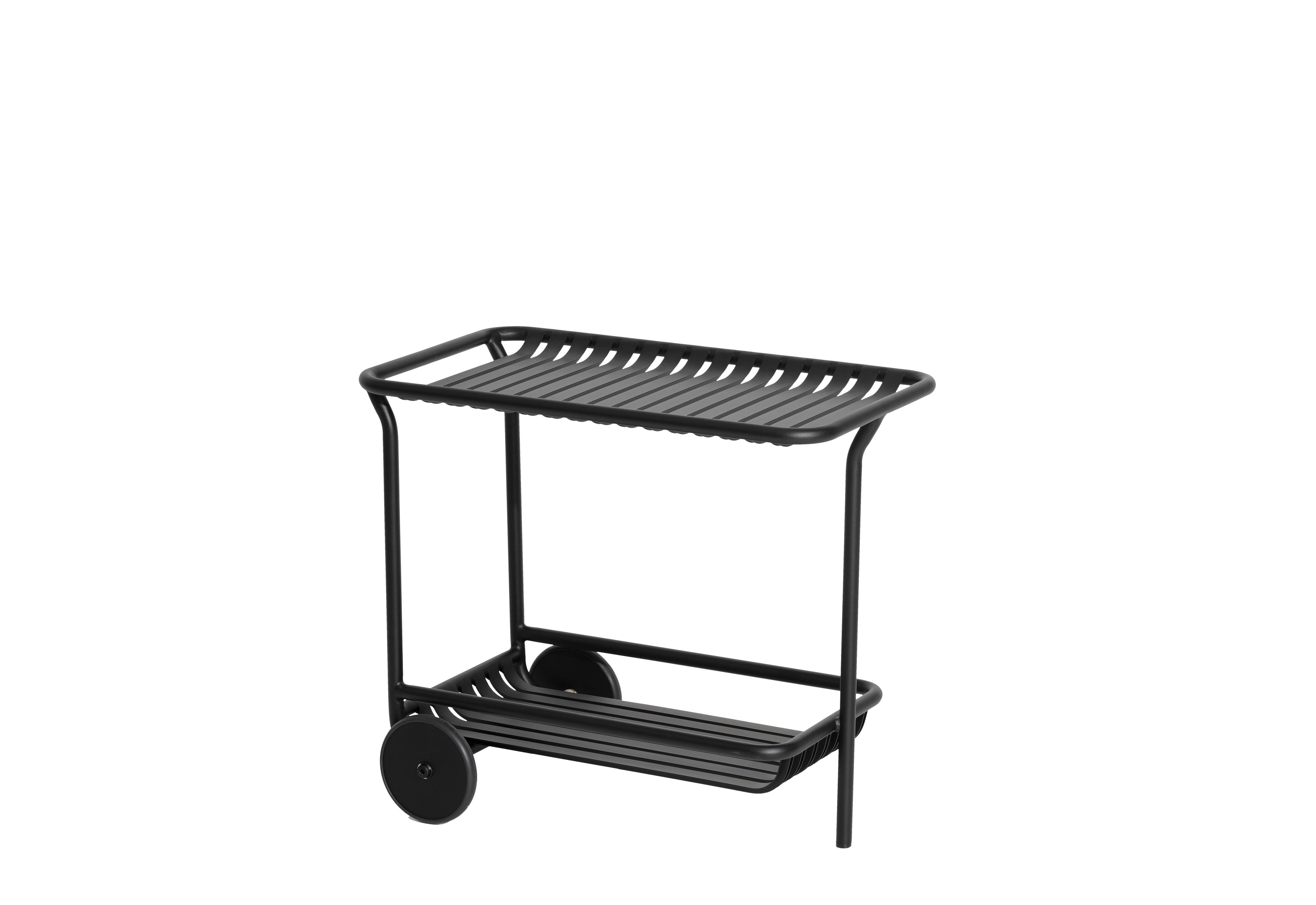Petite Friture Week-End Trolley in Black Aluminium by Studio BrichetZiegler, 2017

The week-end collection is a full range of outdoor furniture, in aluminium grained epoxy paint, matt finish, that includes 18 functions and 8 colours for the retail