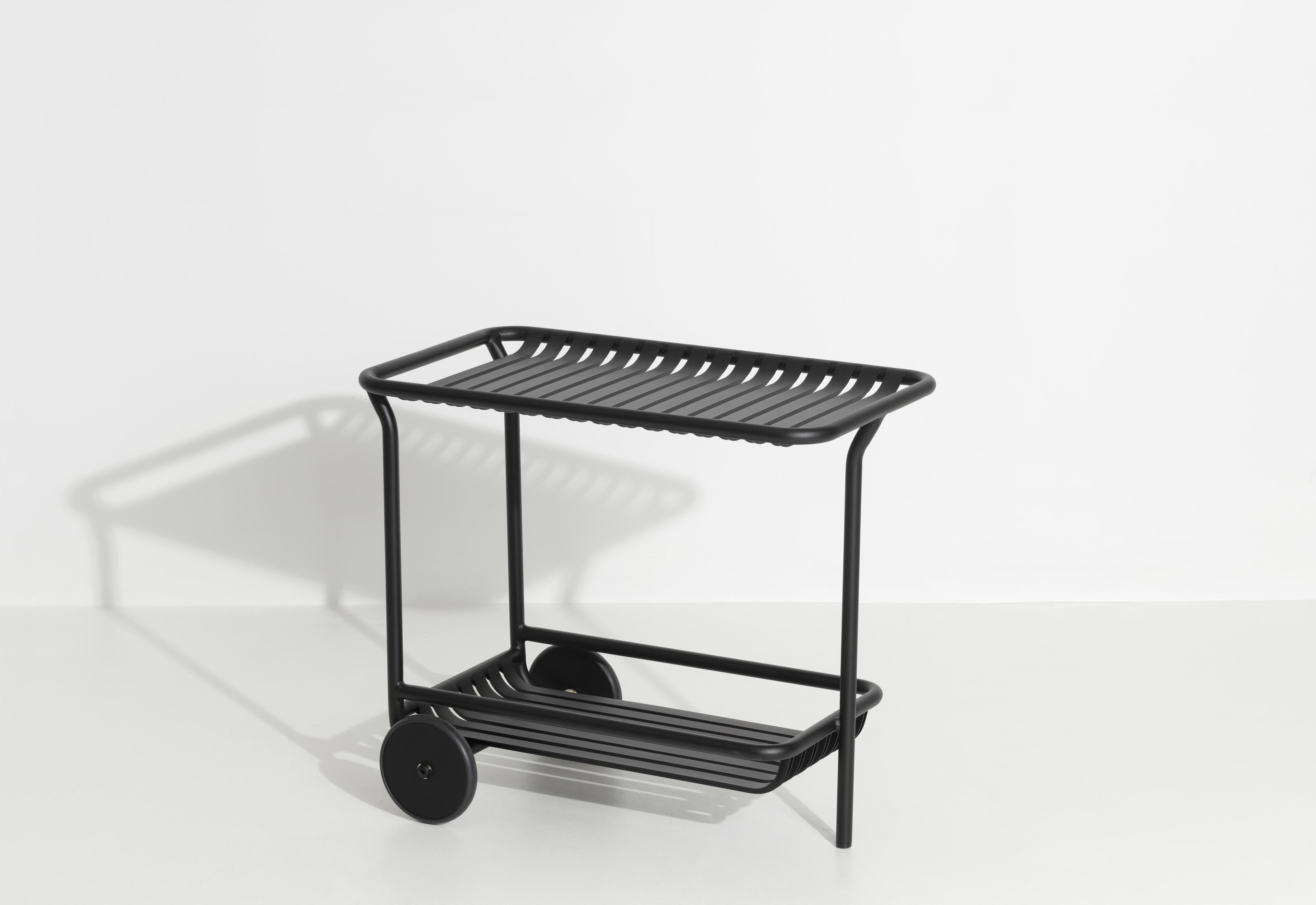 Chinese Petite Friture Week-End Trolley in Black Aluminium by Studio BrichetZiegler For Sale