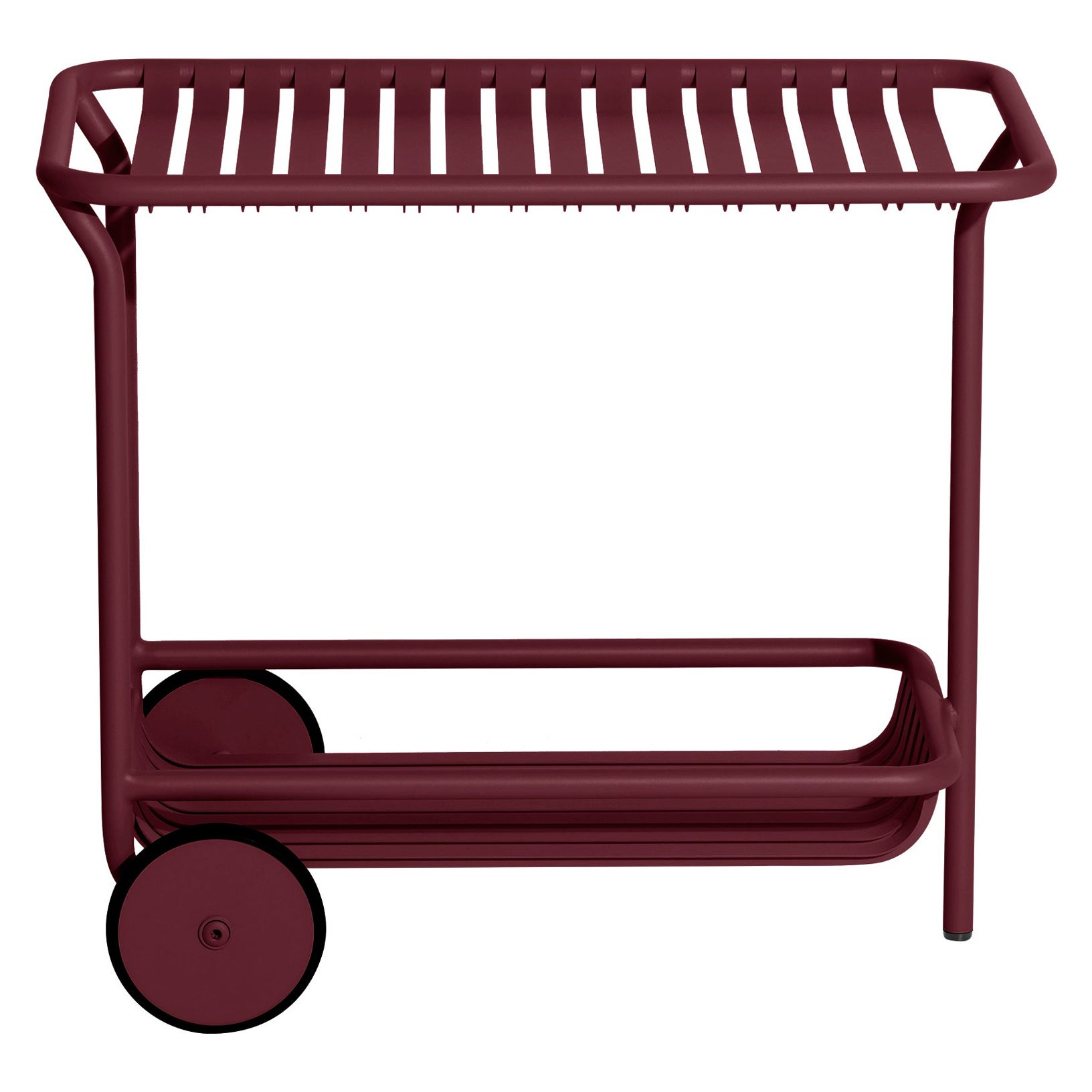 Petit chariot de semaine Friture en aluminium bourgogne, 2017 en vente