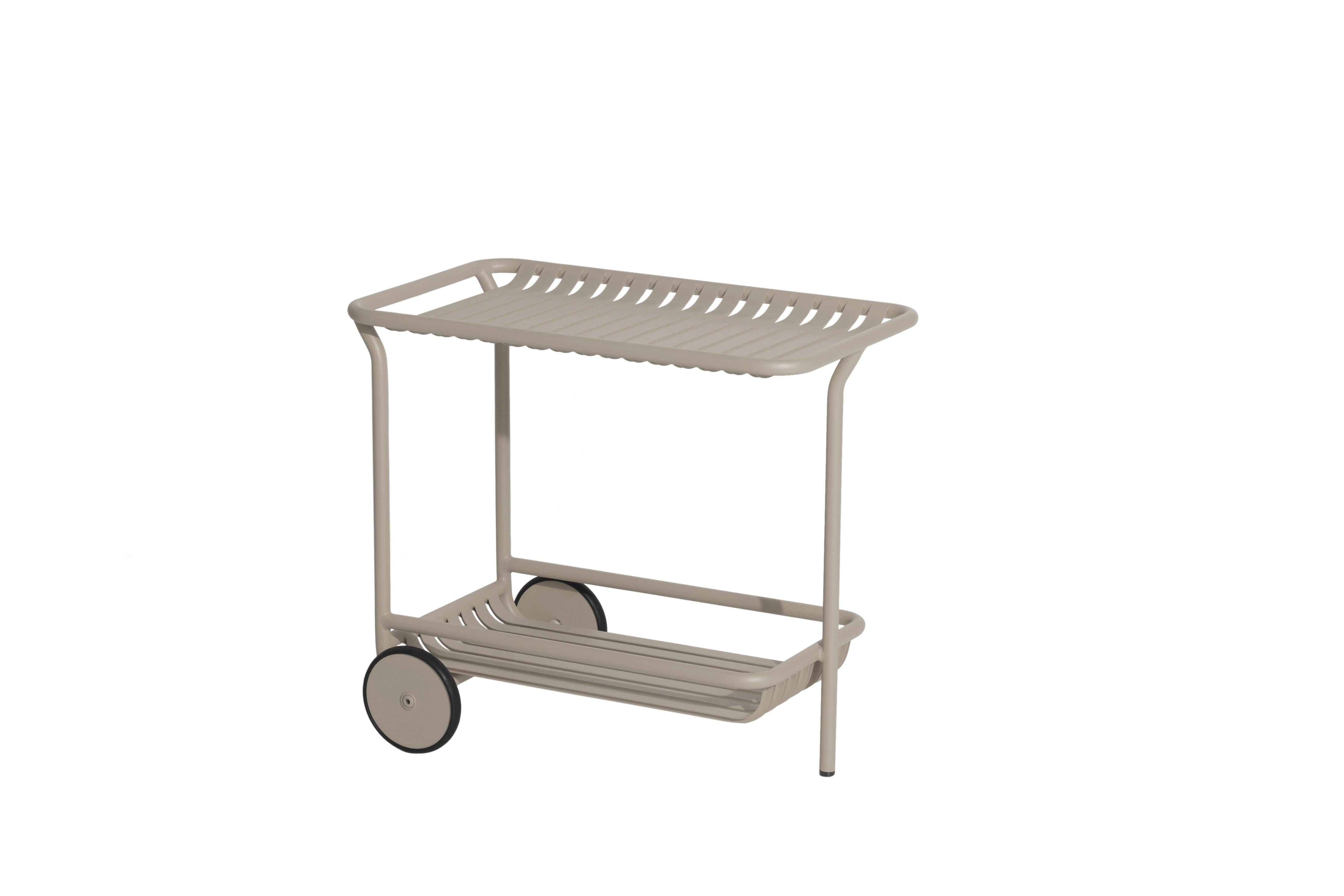 Petite Friture Week-End Trolley in Dune Aluminium by Studio BrichetZiegler, 2017

The week-end collection is a full range of outdoor furniture, in aluminium grained epoxy paint, matt finish, that includes 18 functions and 8 colours for the retail