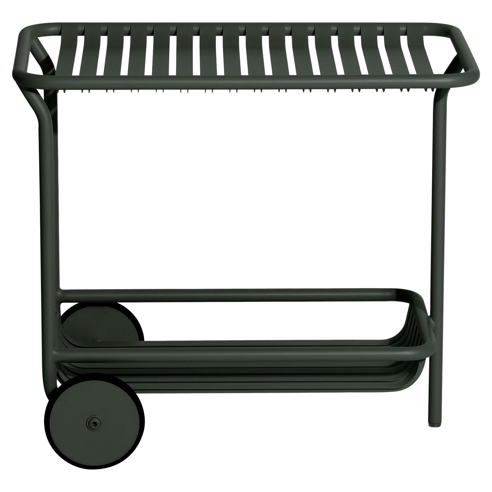 Petite Friture Wochenendtrolley aus glasgrünem Aluminium, 2017