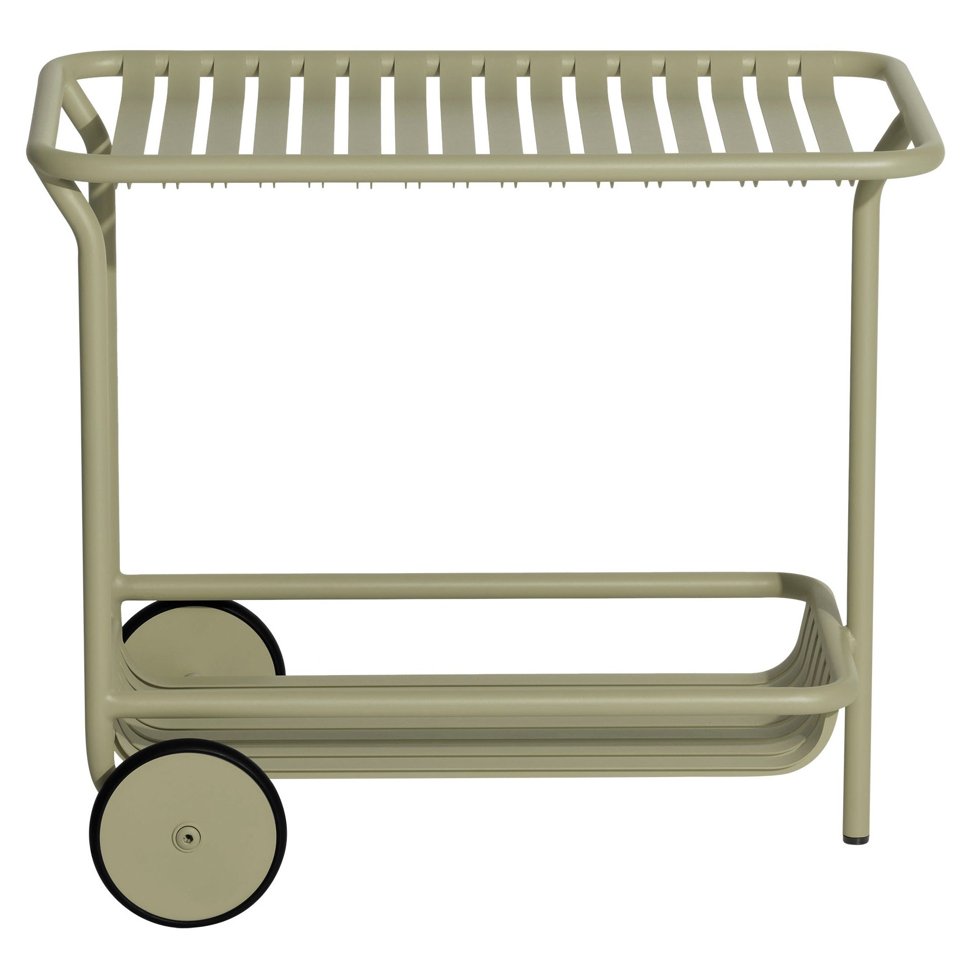 Kleiner Friture Week-End-Wagenwagen aus Jadegrünem Aluminium von Studio BrichetZiegler im Angebot