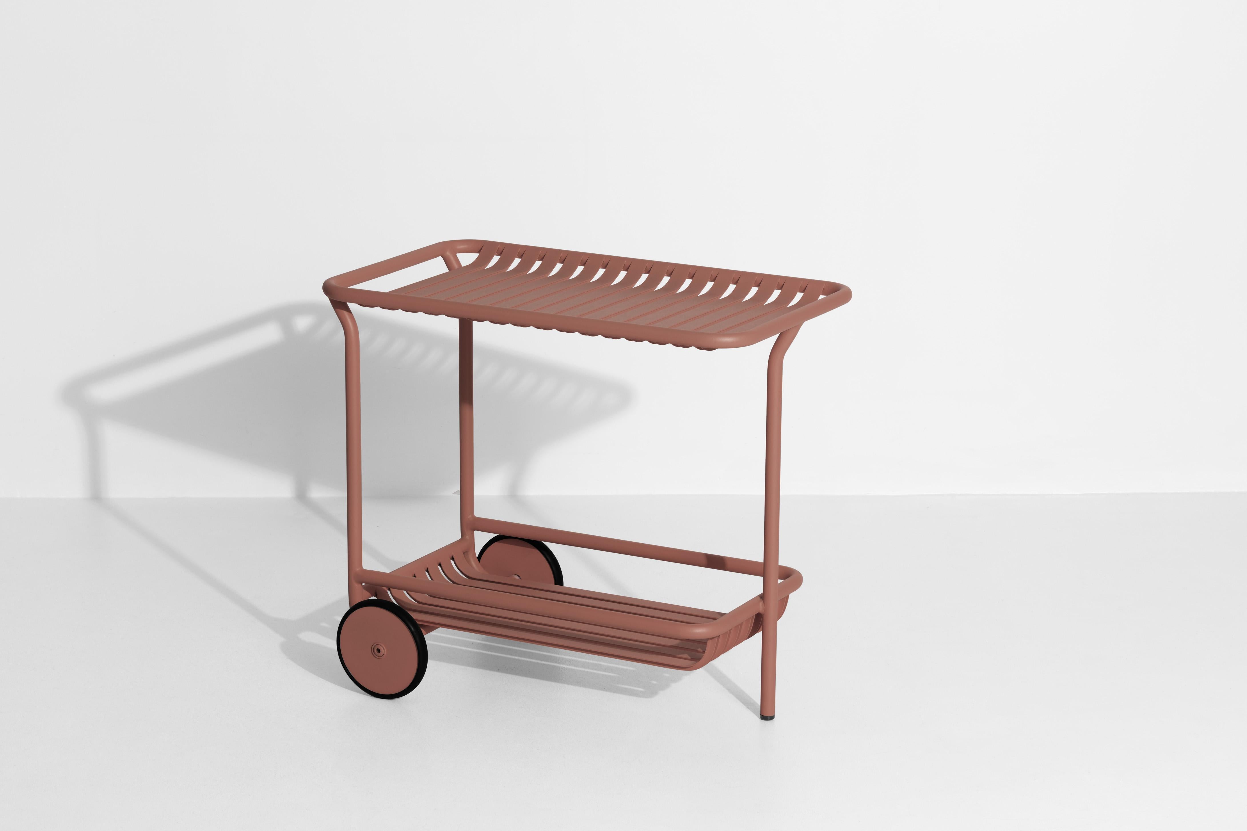 Chinese Petite Friture Week-End Trolley in Terracotta Aluminium by Studio BrichetZiegler For Sale