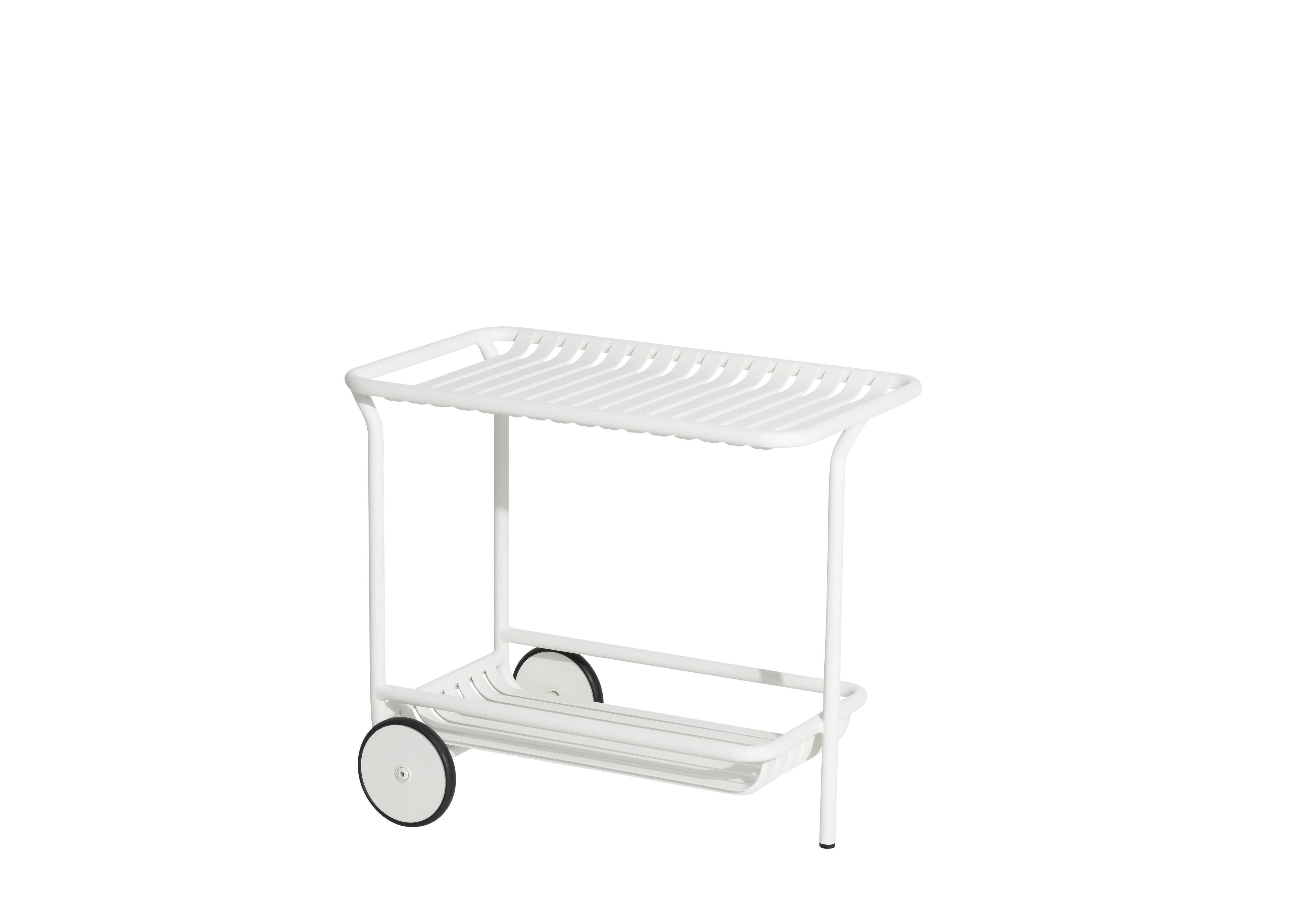 Petite Friture Week-End Trolley in White Aluminium by Studio BrichetZiegler, 2017

The week-end collection is a full range of outdoor furniture, in aluminium grained epoxy paint, matt finish, that includes 18 functions and 8 colours for the retail