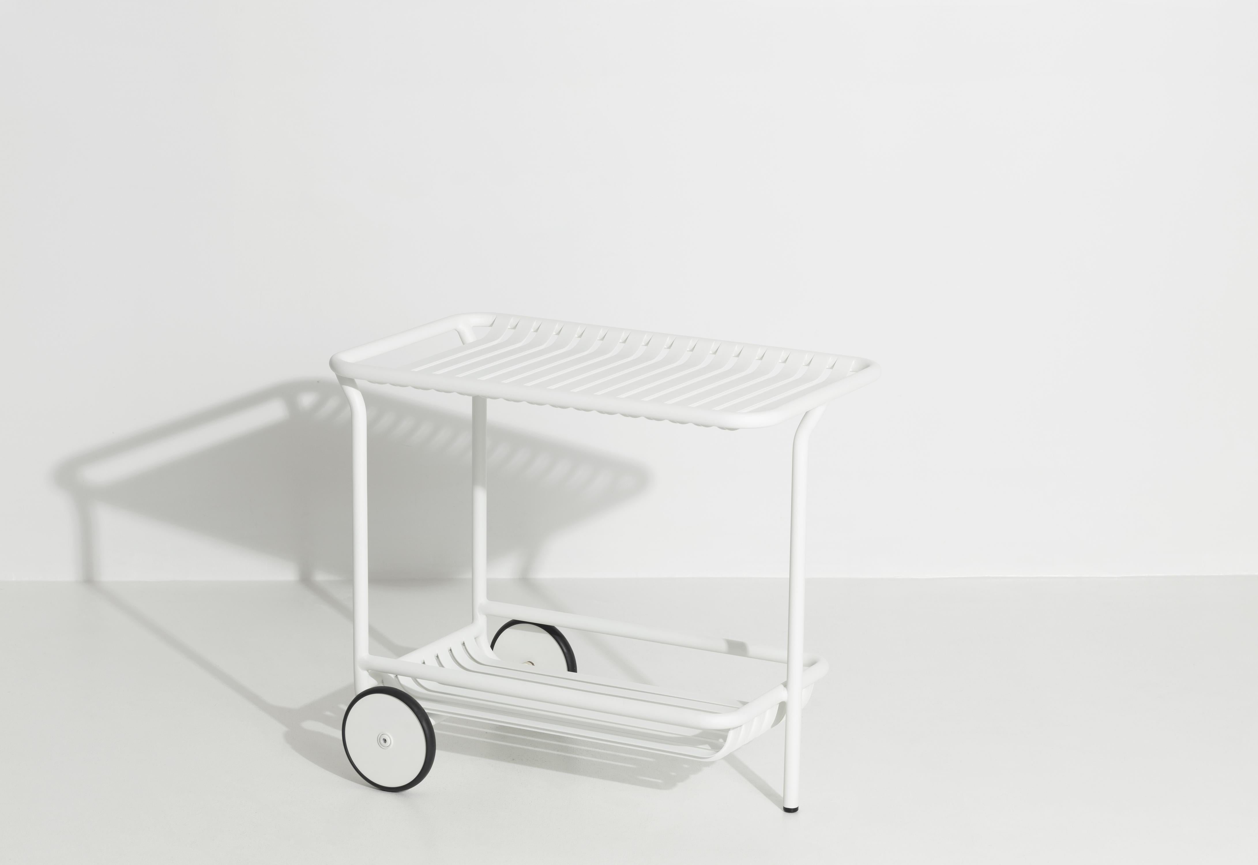 Chinese Petite Friture Week-End Trolley in White Aluminium by Studio BrichetZiegler For Sale