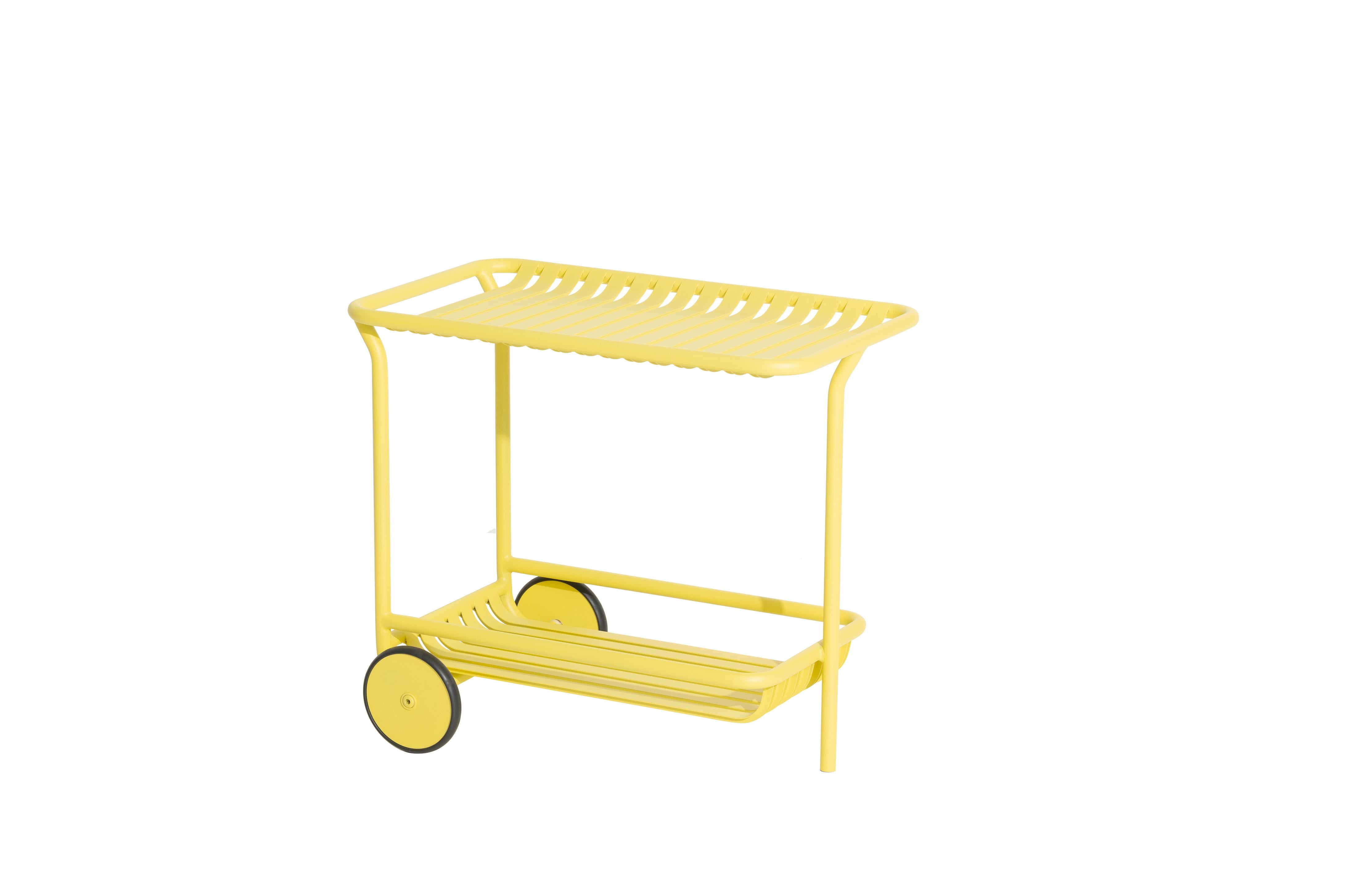 Petite Friture Week-End Trolley in Yellow Aluminium by Studio BrichetZiegler, 2017

The week-end collection is a full range of outdoor furniture, in aluminium grained epoxy paint, matt finish, that includes 18 functions and 8 colours for the