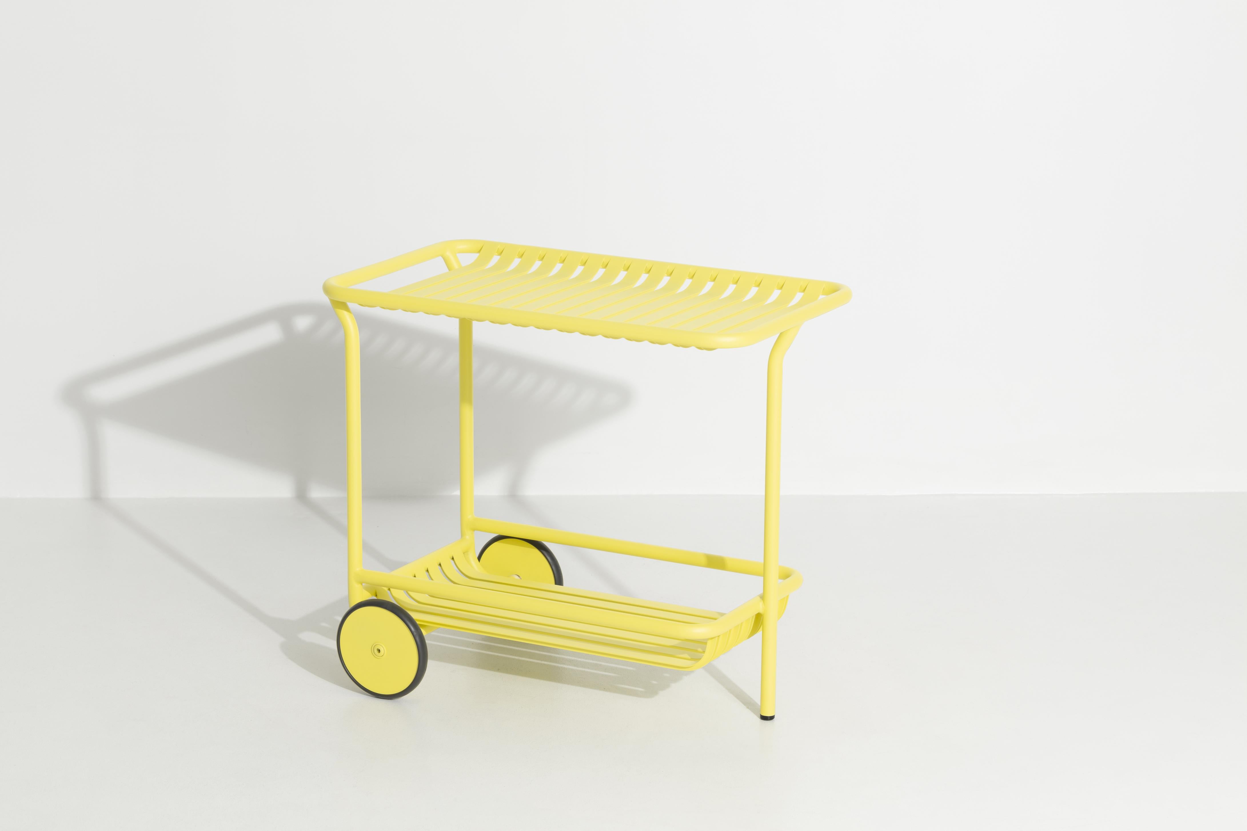 Chinese Petite Friture Week-End Trolley in Yellow Aluminium by Studio BrichetZiegler For Sale