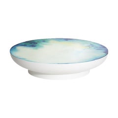 Petite Friture XL Francis Coffee Table in White & Green Watercolour Mirror