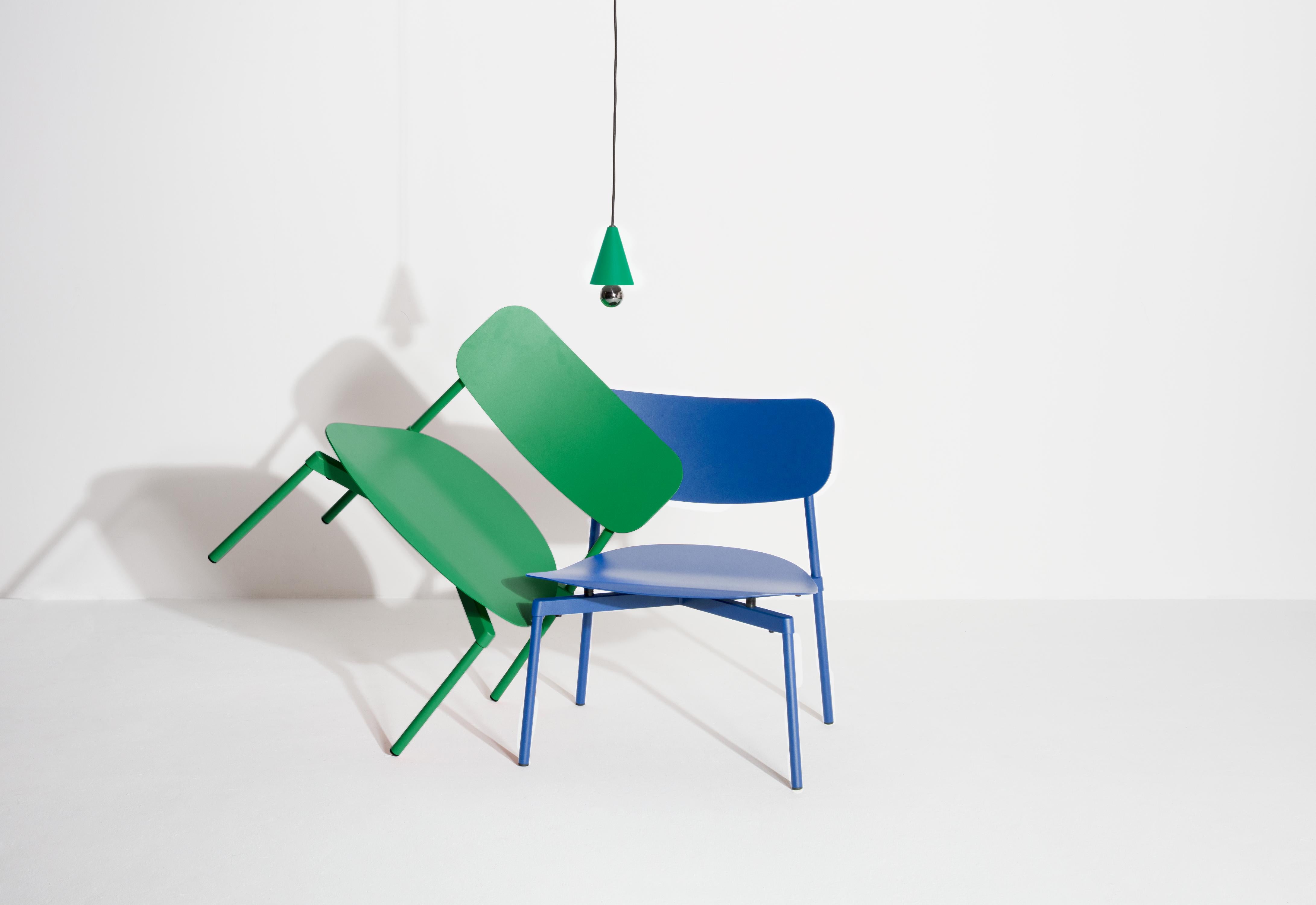 XXIe siècle et contemporain Petite lampe suspendue LED Friture XS en cerisier vert menthe et aluminium titane en vente