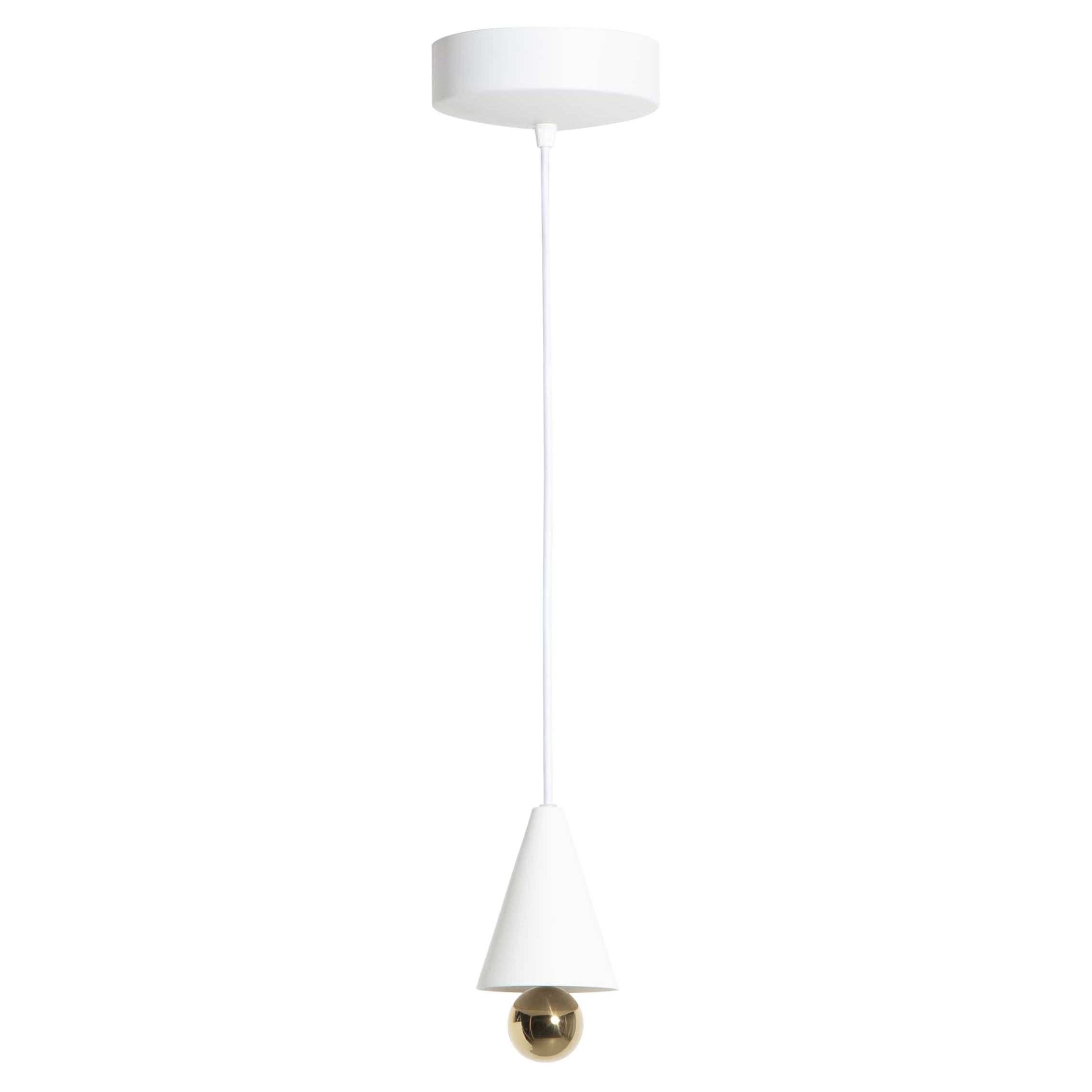 Petite Friture XS Cherry LED Lámpara Colgante de Aluminio Blanco y Dorado