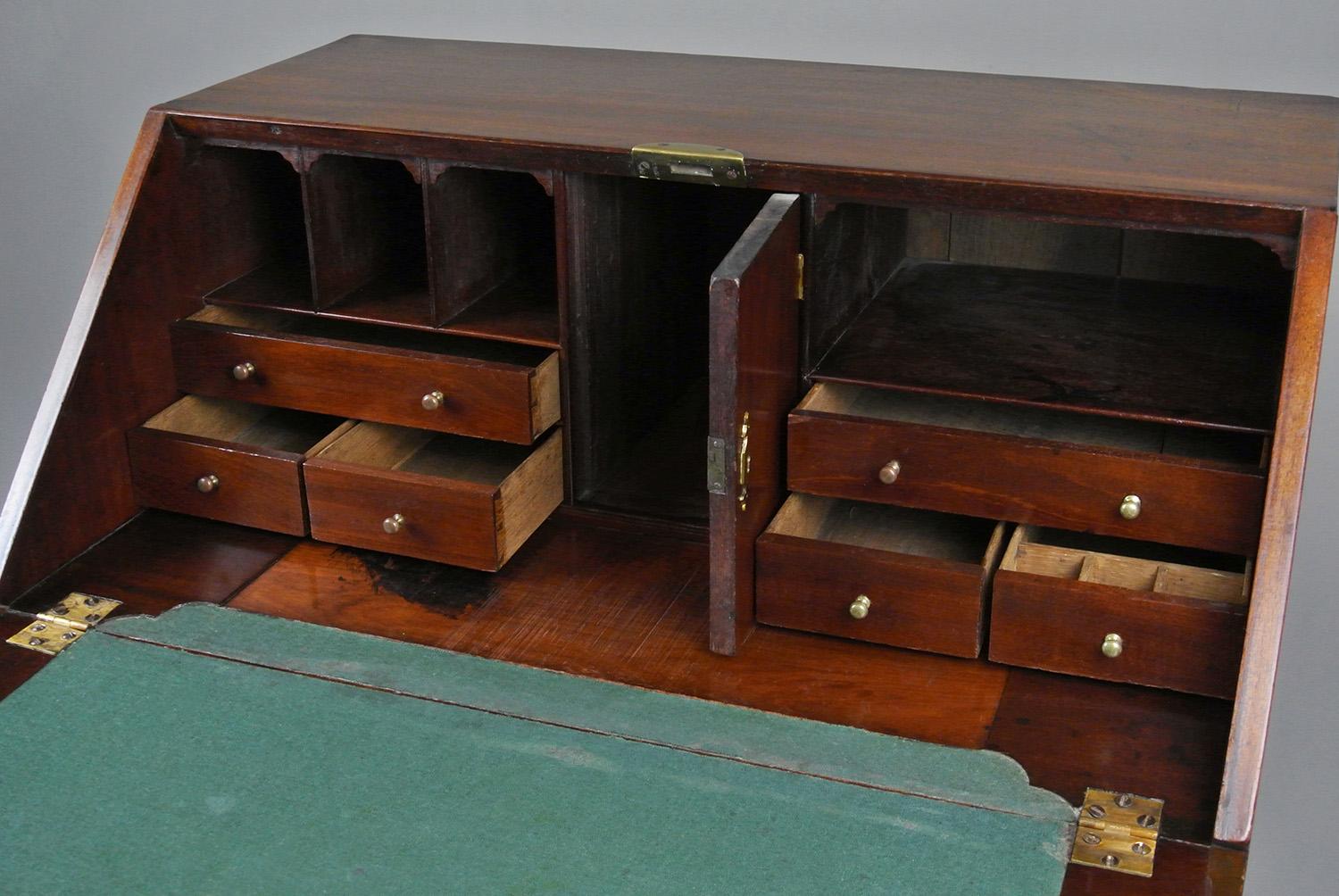 18th Century and Earlier Petite George II Mahogany Bureau, c. 1740