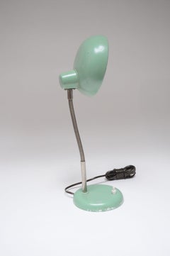 Petite German Modern Mint Green Gooseneck Task Lamp after Christian Dell