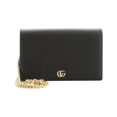 Petite GG Marmont Chain Wallet Leather Mini