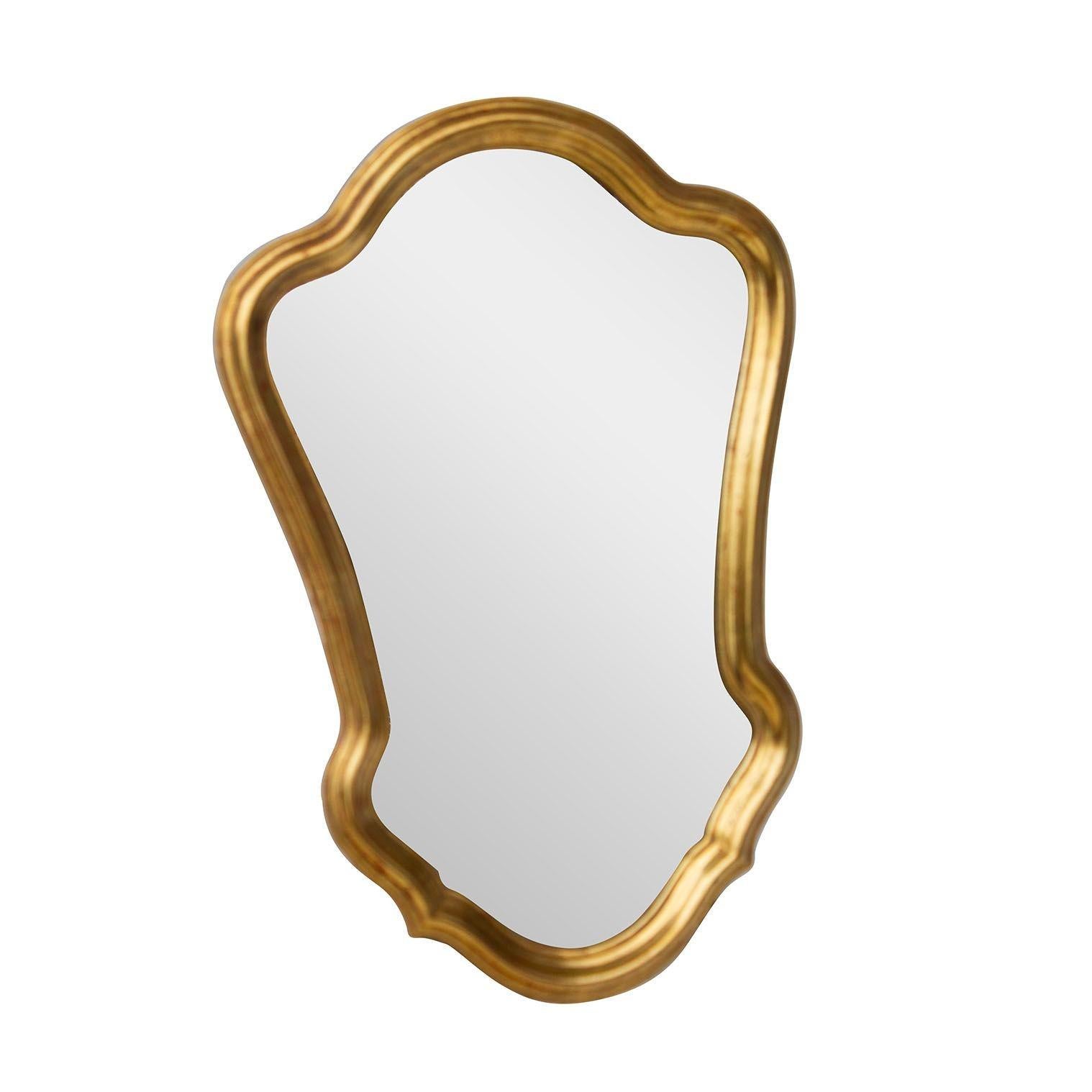 Hollywood Regency Petite Gilt Mirror by LaBarge, 17