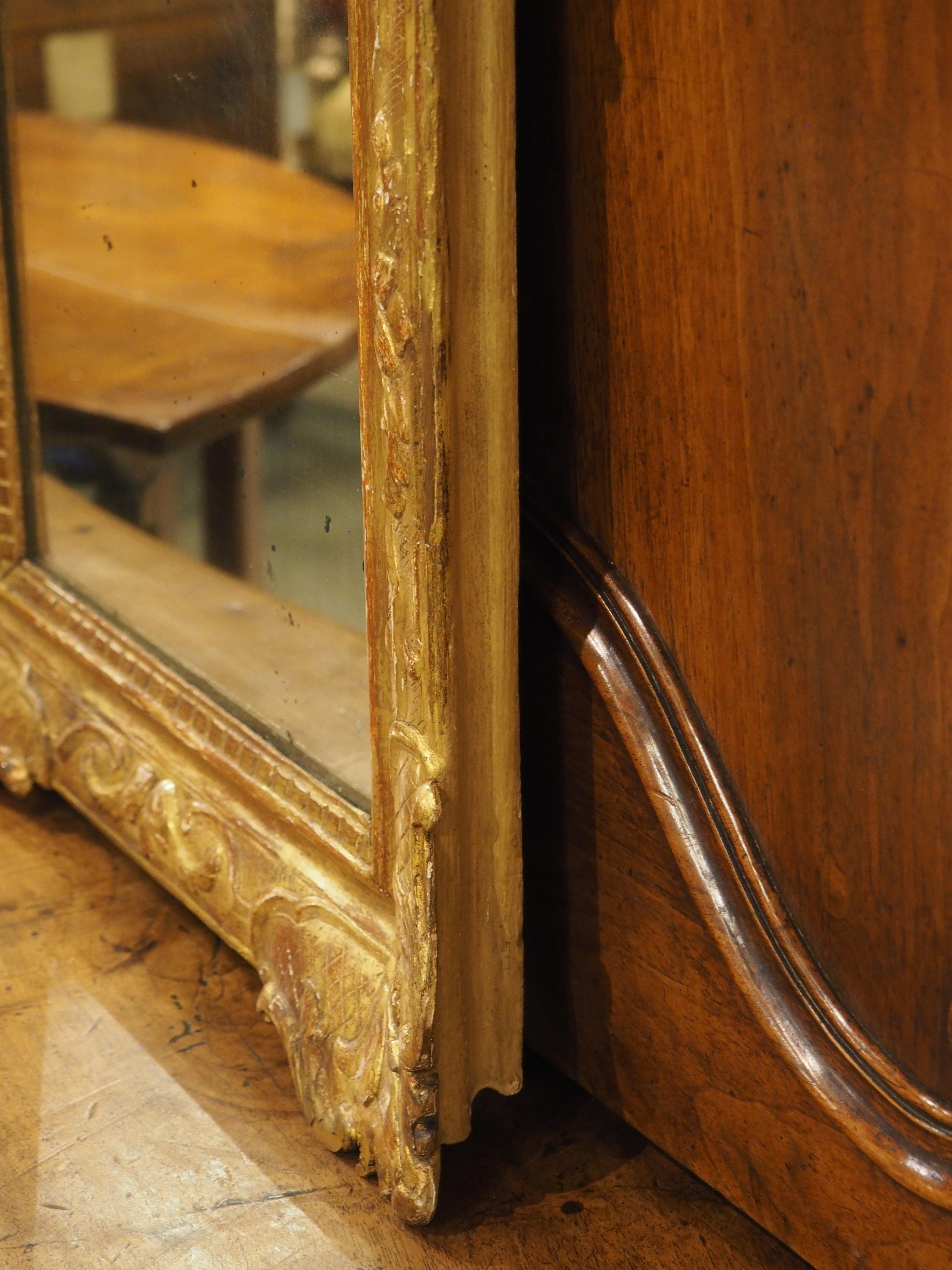 Kleiner Spiegel aus Giltwood aus der Provence, Frankreich, CIRCA 1900 im Angebot 11